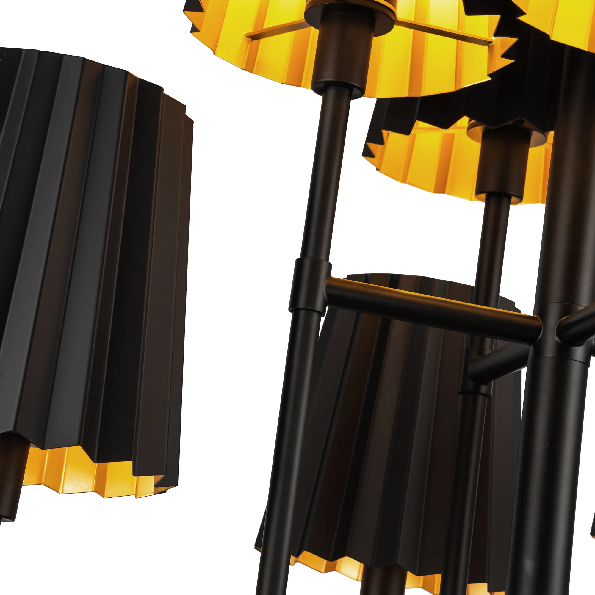 Rive Pleated Metal Chandelier - Image 12