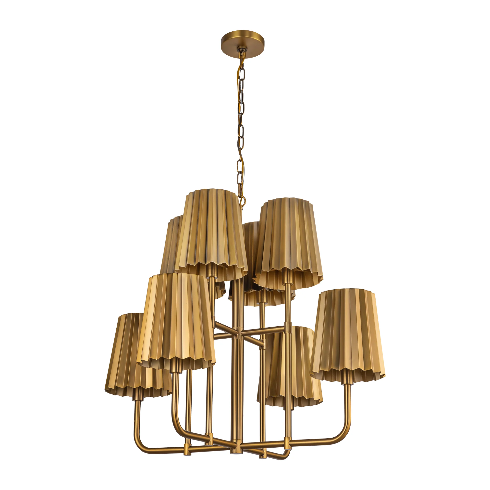 Rive Pleated Metal Chandelier - Image 5