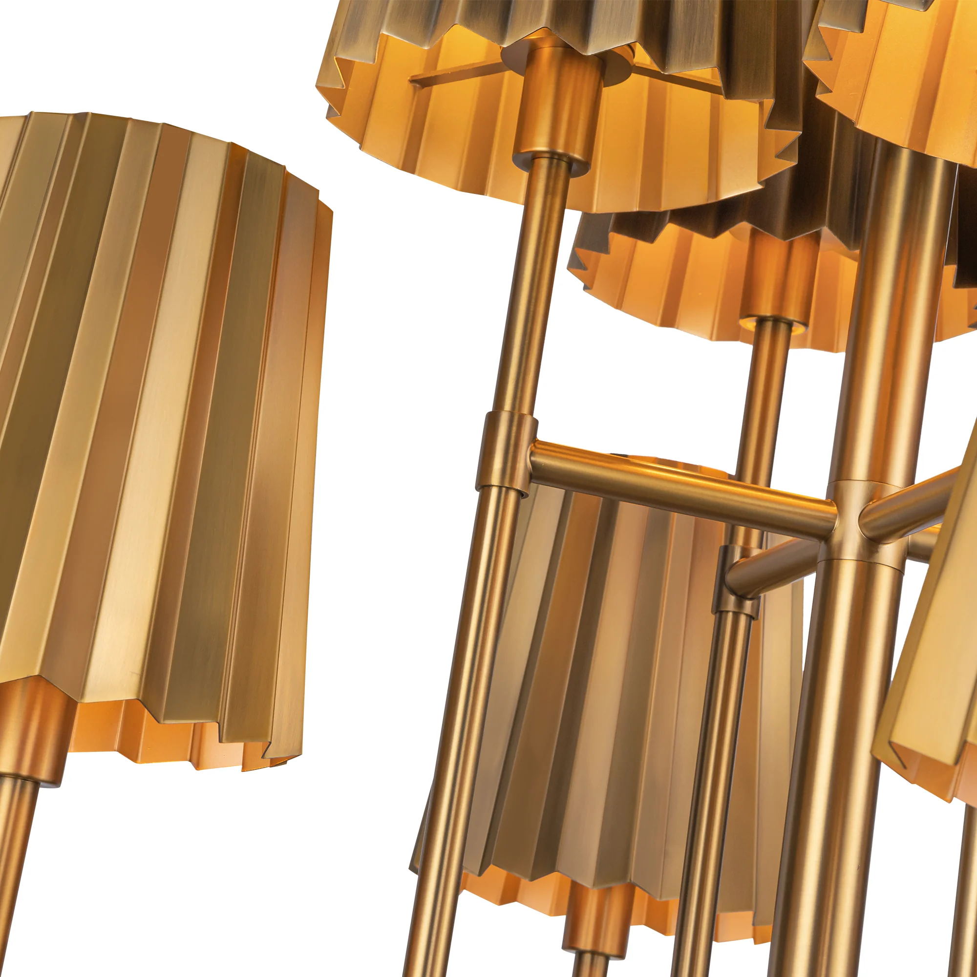 Rive Pleated Metal Chandelier - Image 6