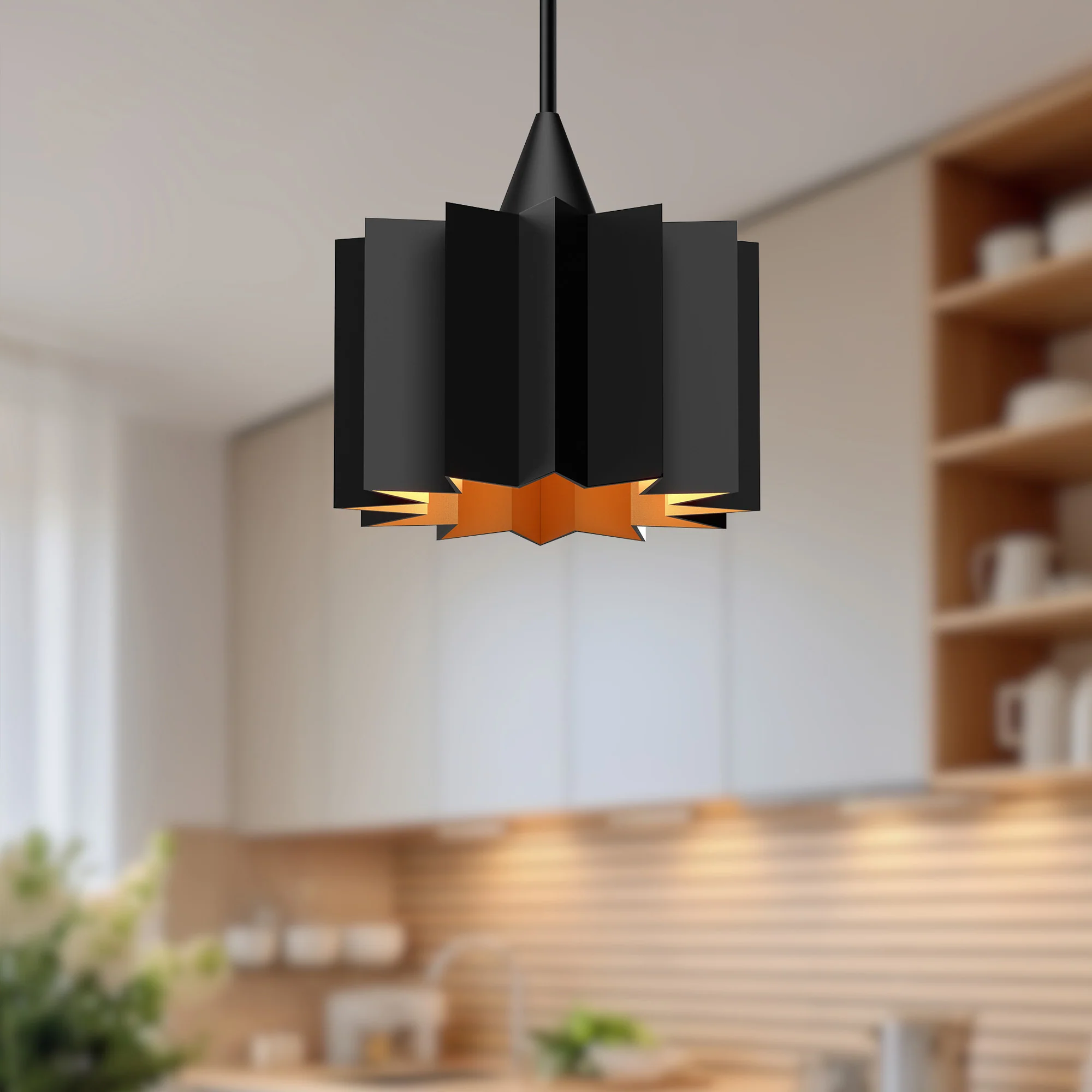 Rive Sculpted Metal Pendant - Image 3