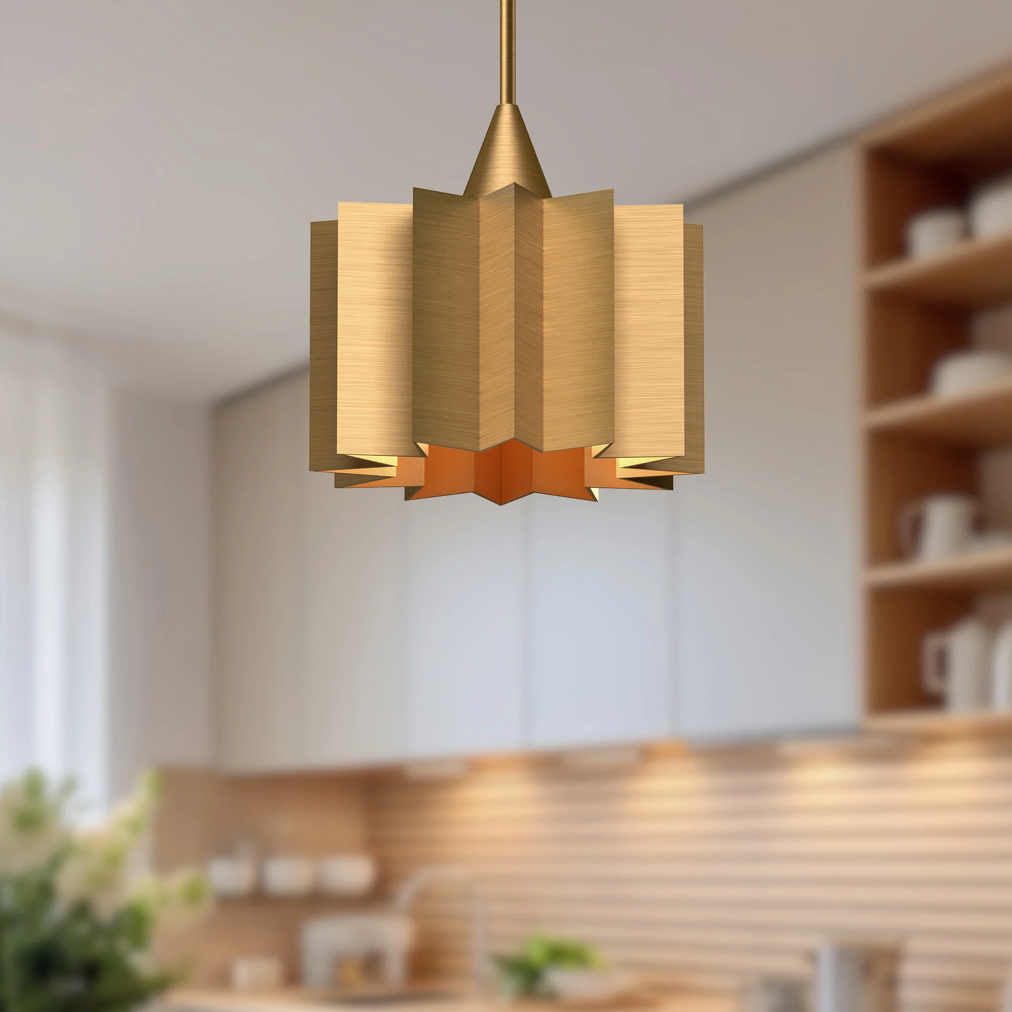 Rive Sculpted Metal Pendant - Image 9