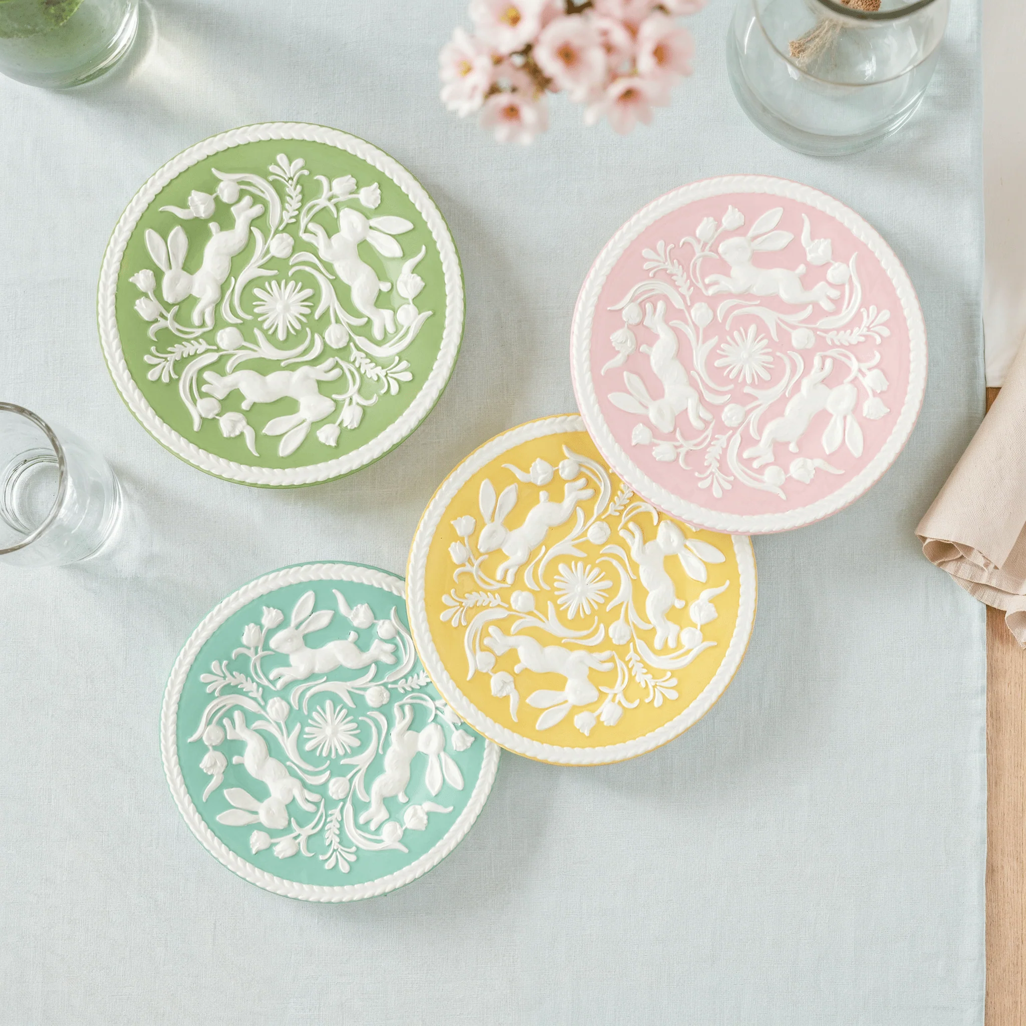 Rosaline Embossed Plate Set
