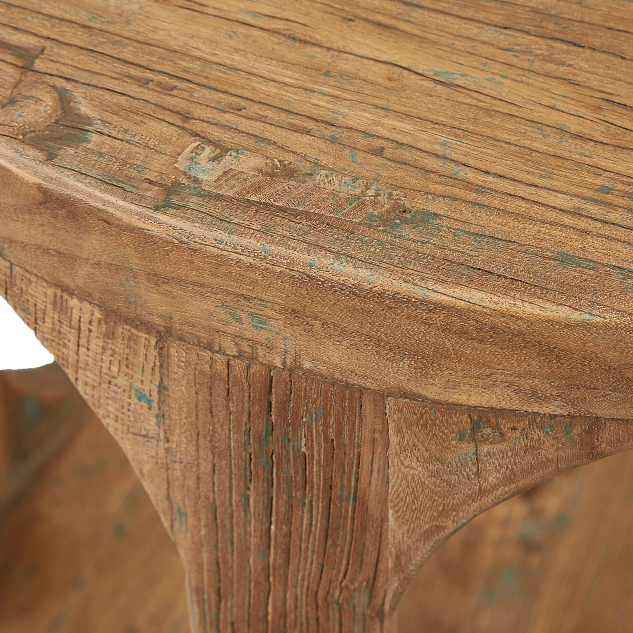 Round Reclaimed Elm End Table - Image 2