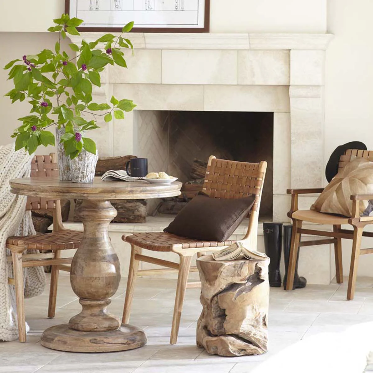 Rustic Pedestal Dining Table - Image 3