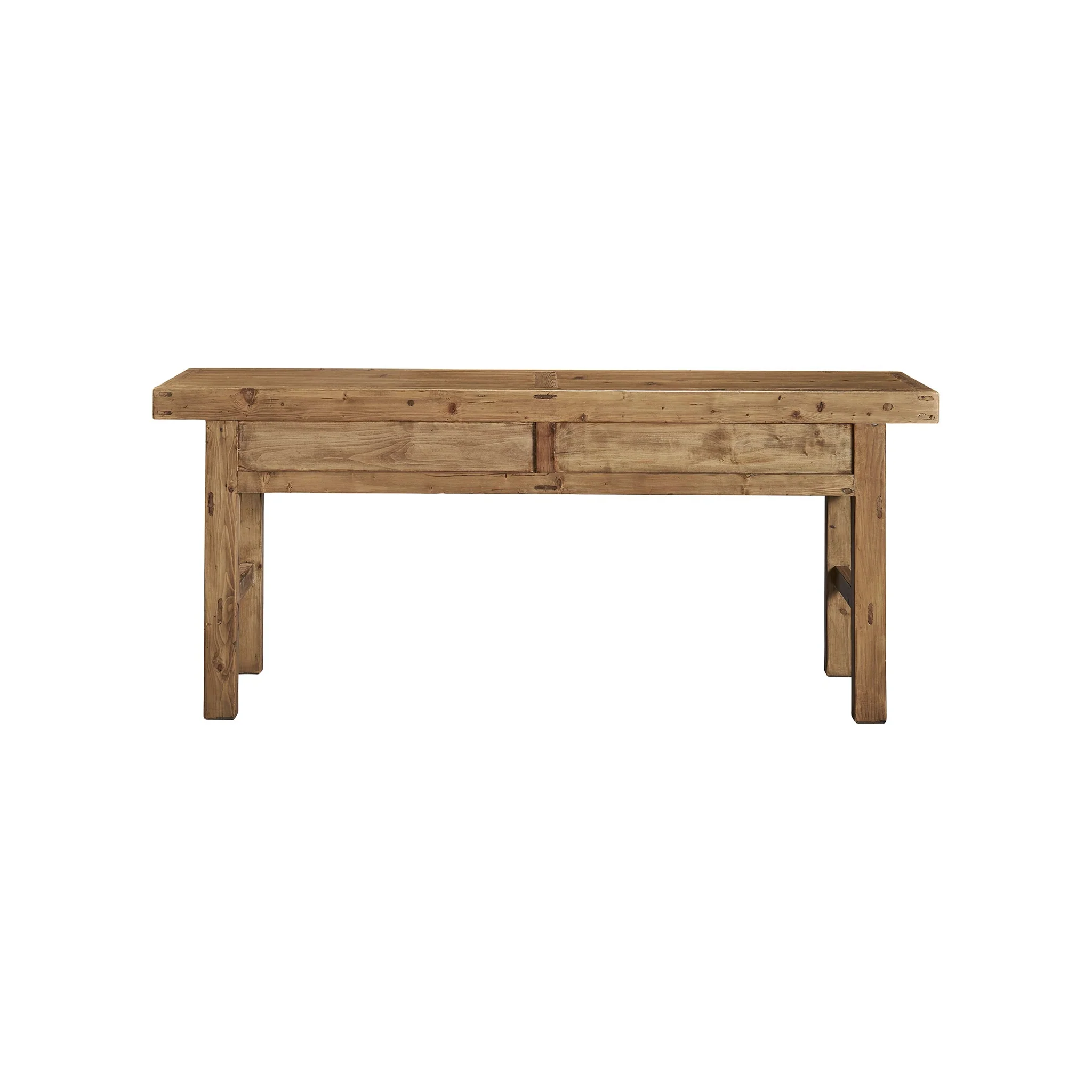 Rustic Reclaimed Pine 4-Drawer Console - Image 4