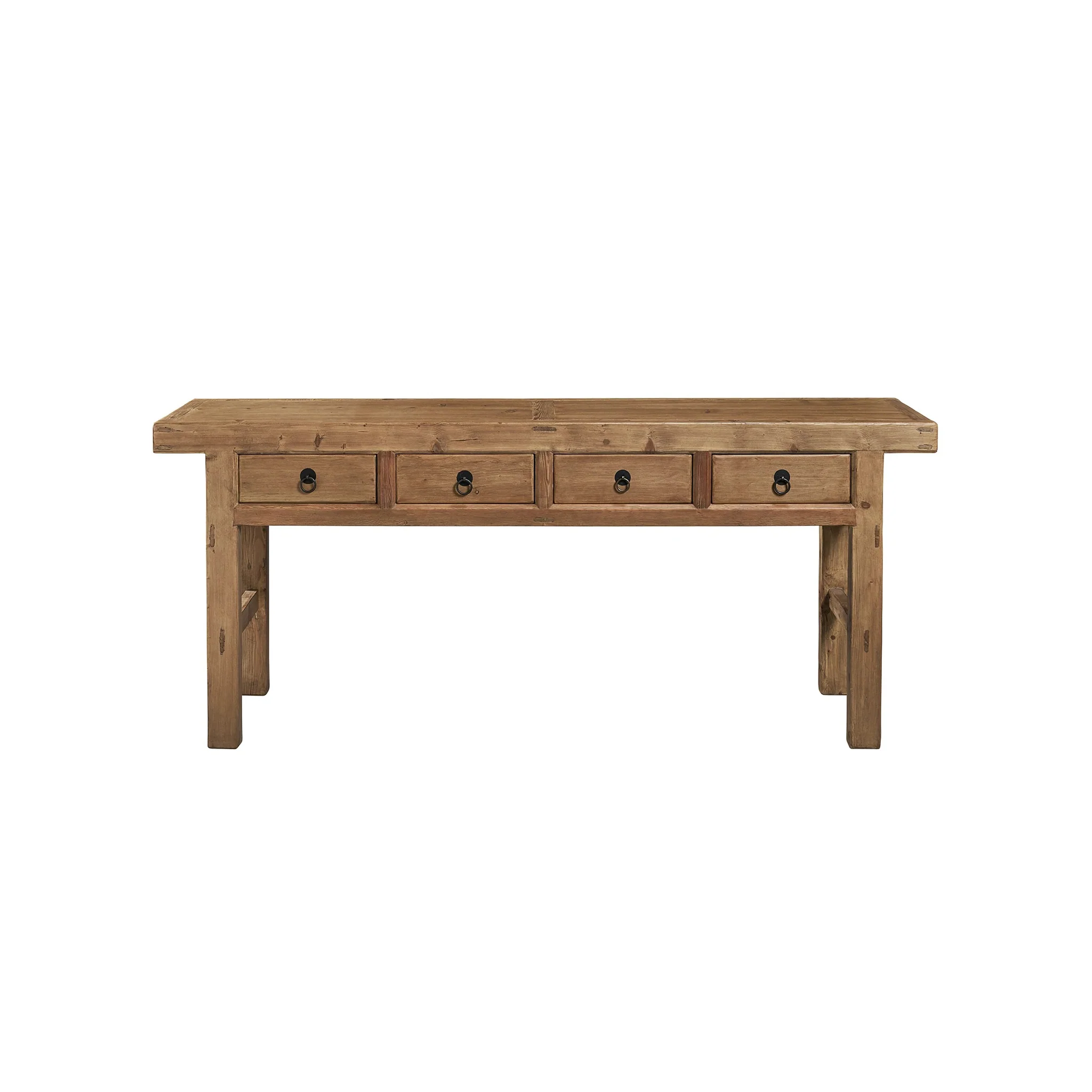 Rustic Reclaimed Pine 4-Drawer Console - Image 5