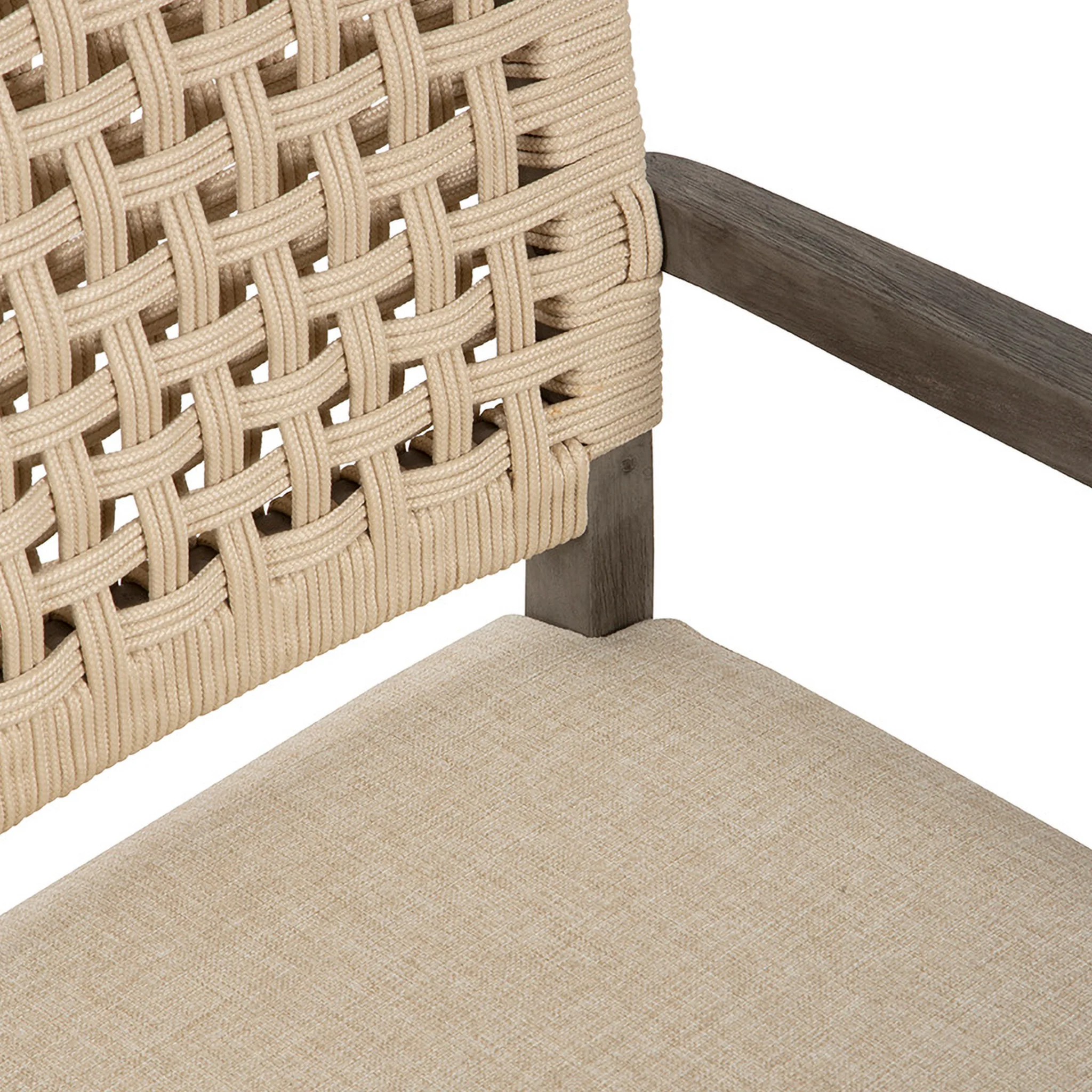 Saluzzo Woven Rope Arm Chair - Image 4