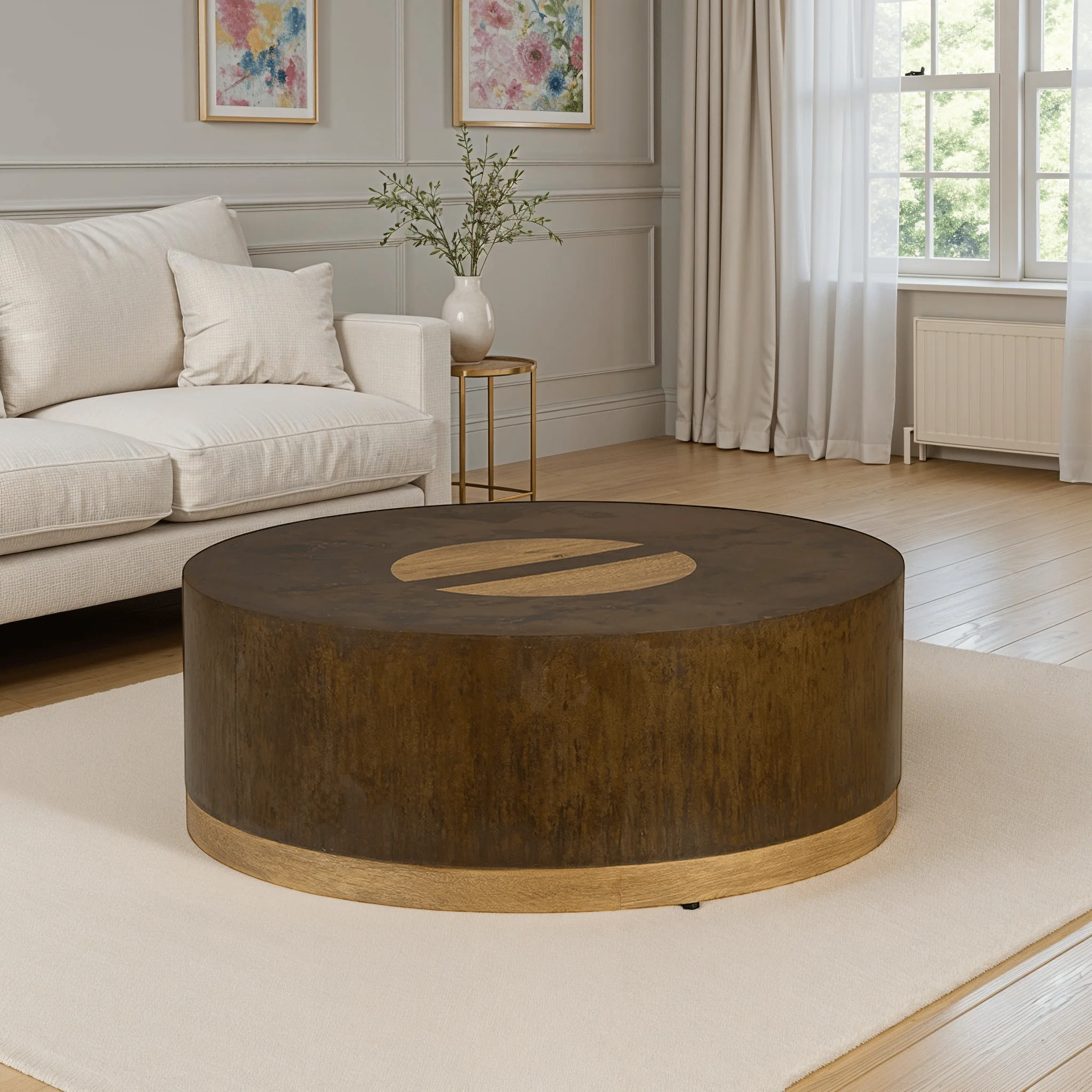 Samara Brass Inlay Coffee Table - Image 2