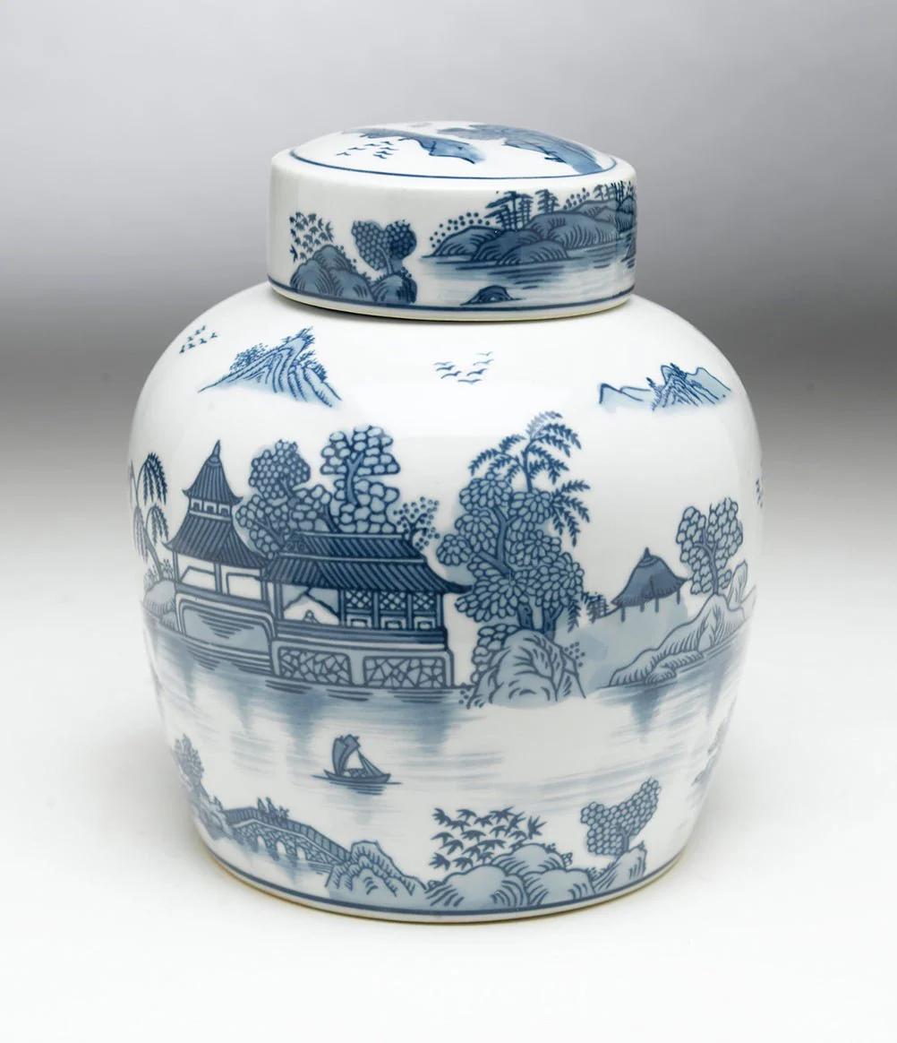 Samarkand Hand Painted Porcelain Jar - Image 2
