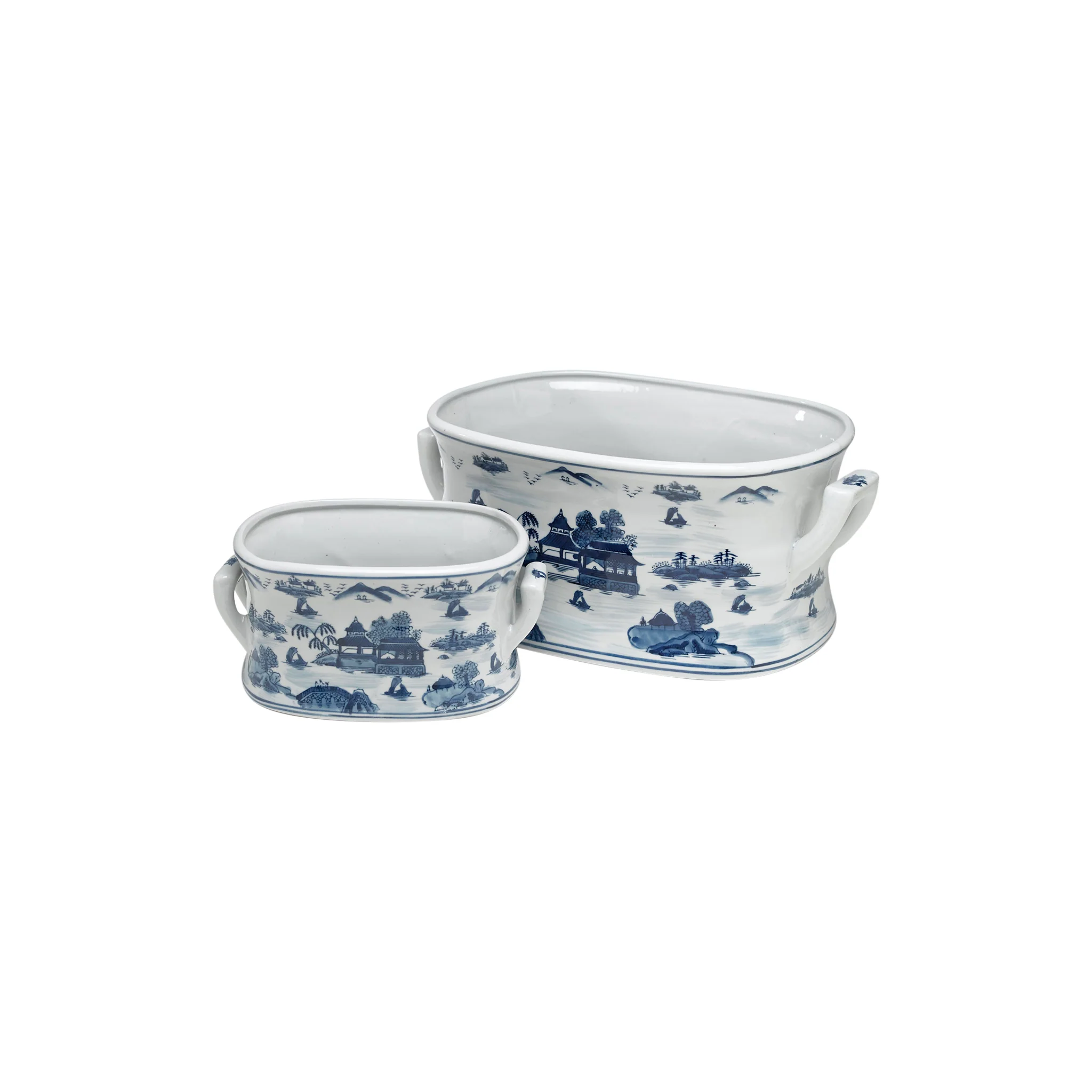 Samarkand Porcelain Planter Set