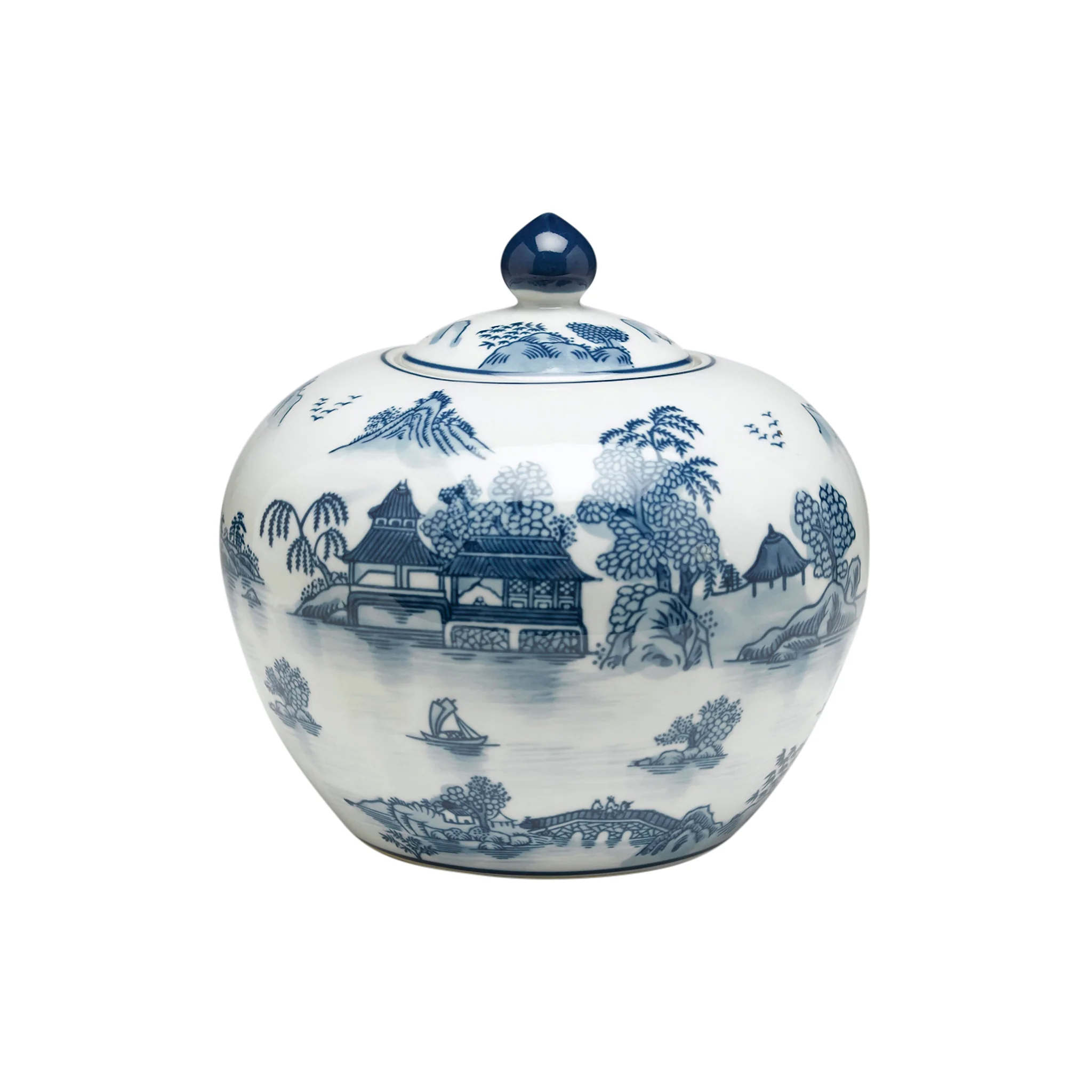 Samarkand Porcelain Round Jar
