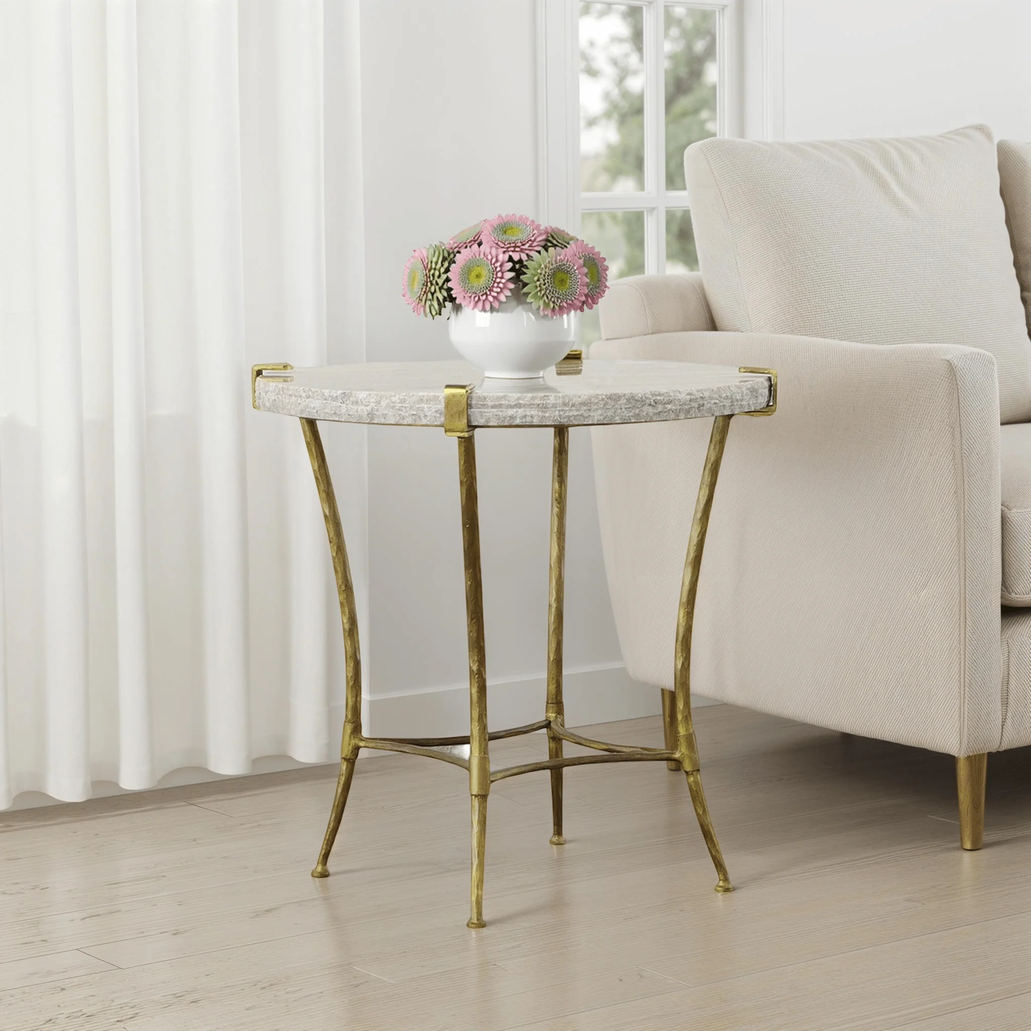 Sardis Marble Accent Table - Image 2