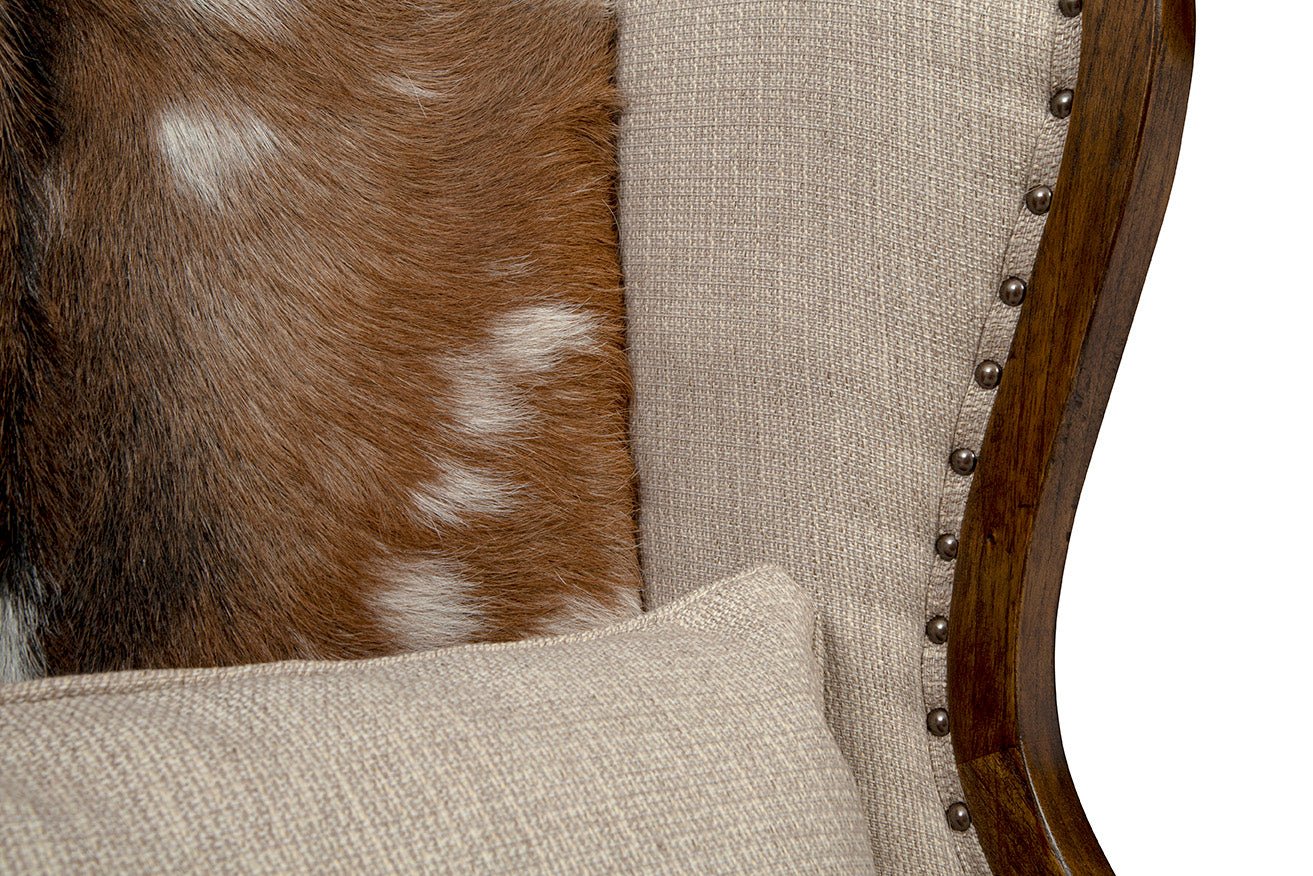 Savanna Hide Wingback Chair - Image 4