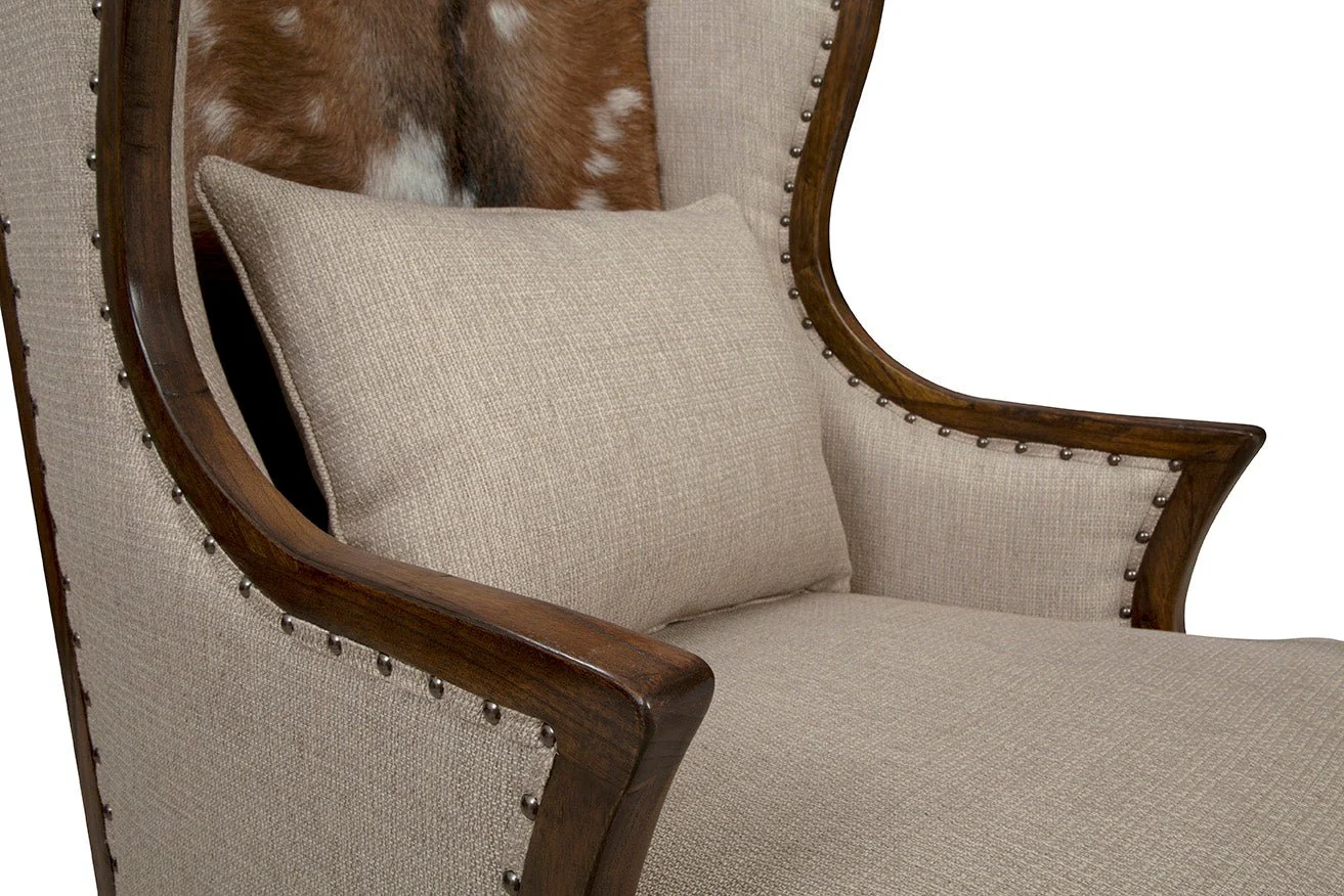 Savanna Hide Wingback Chair - Image 5