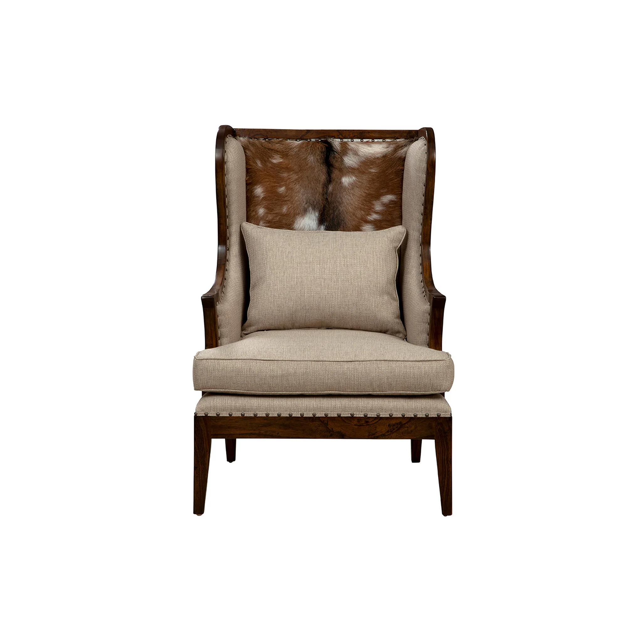 Savanna Hide Wingback Chair - Image 9