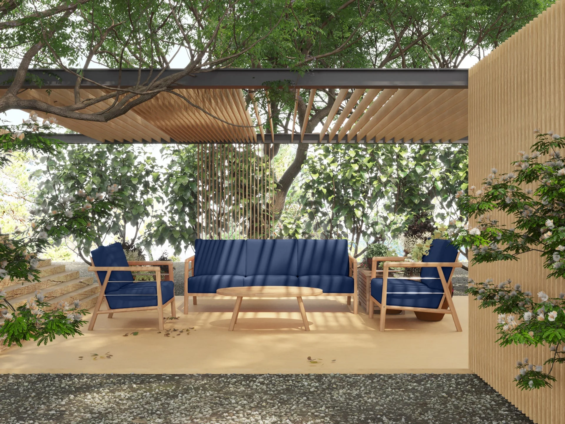 Saviero Teak Lounge Chair - Image 16