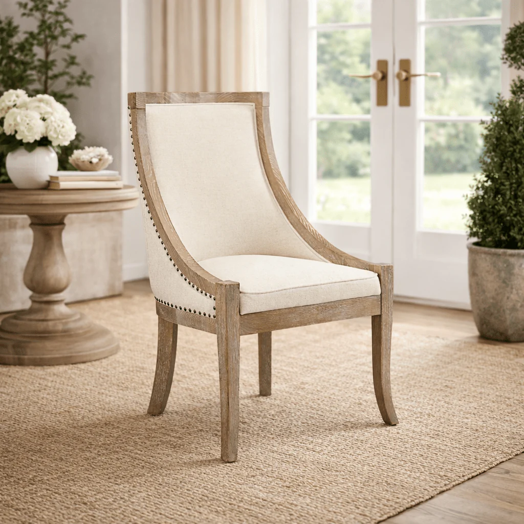 Scoop Back Chair - Linen