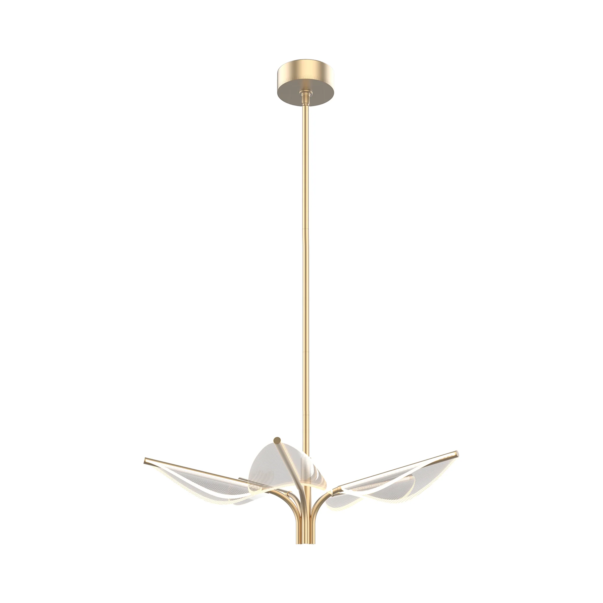 Selenga Natural Brass Mesh Pendant