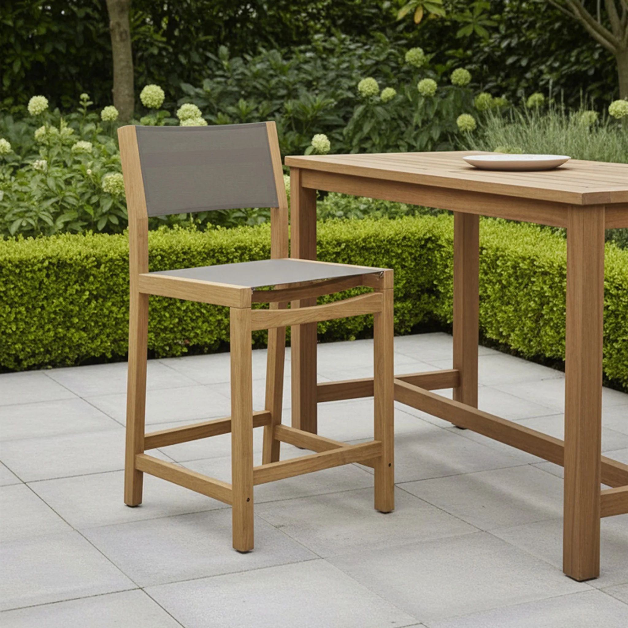 Seravon Teak Counter Stool - Image 14