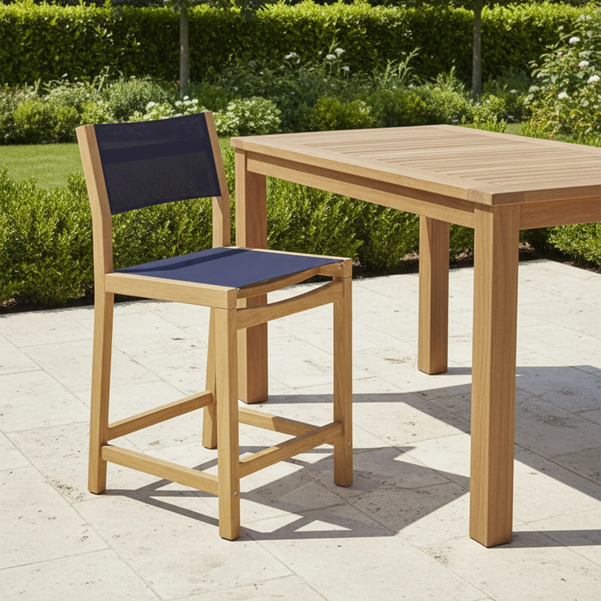 Seravon Teak Counter Stool - Image 8