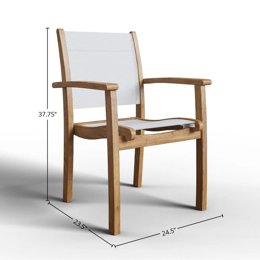 Seridano Teak Stacking Chair - Set of 4 - Image 22