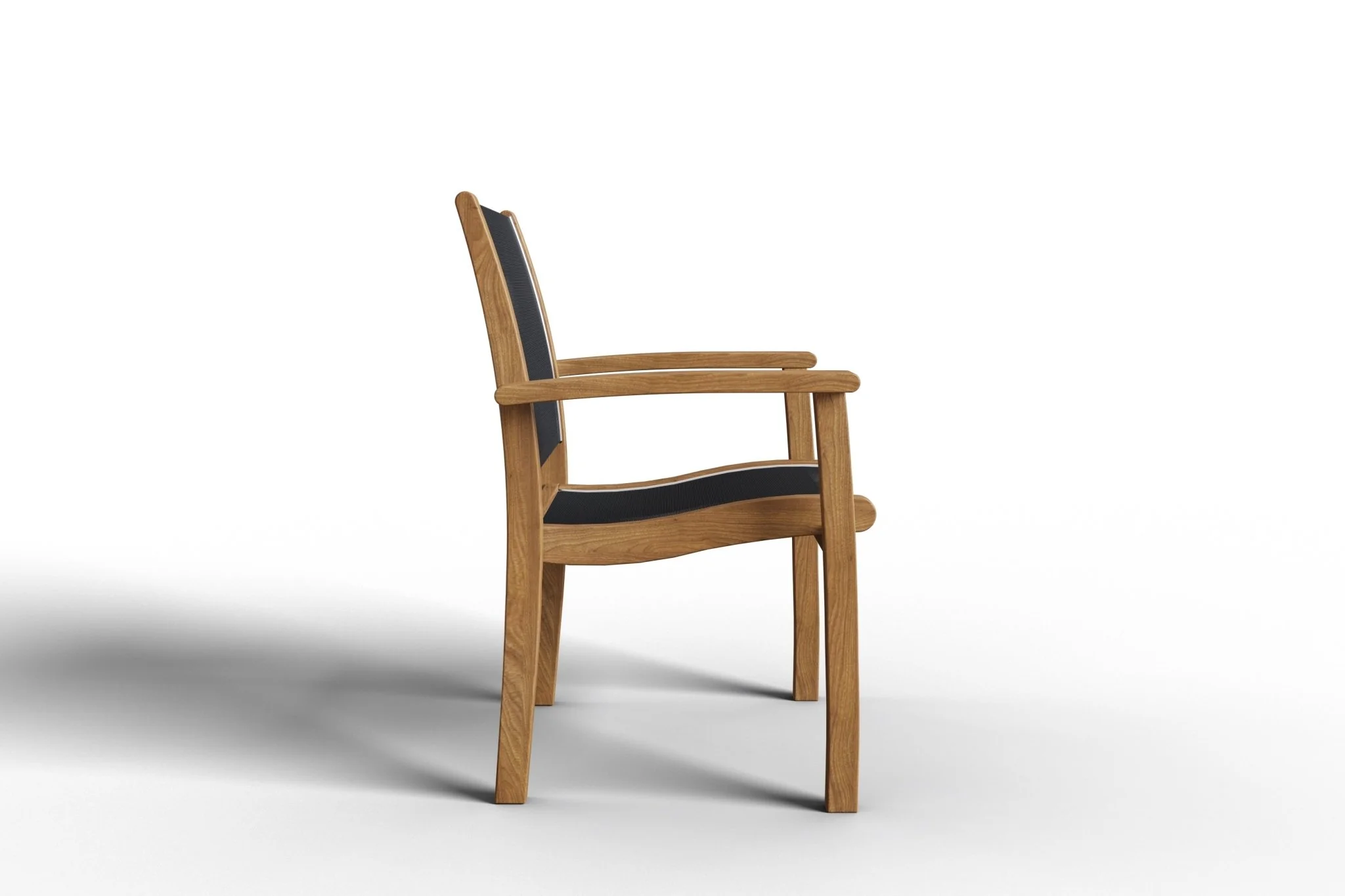 Seridano Teak Stacking Chair - Set of 4 - Image 3