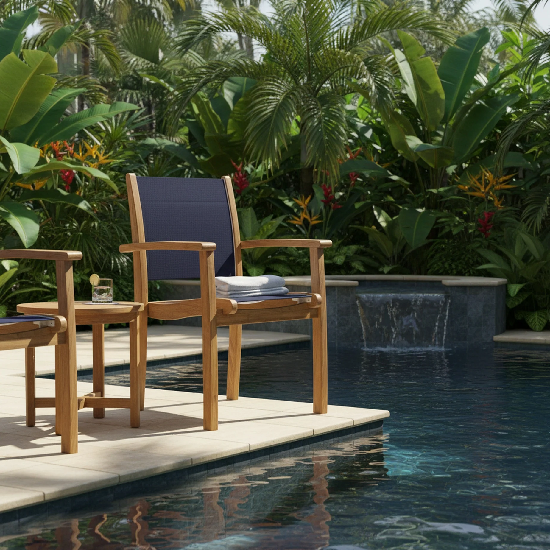 Seridano Teak Stacking Chair - Set of 4 - Image 8