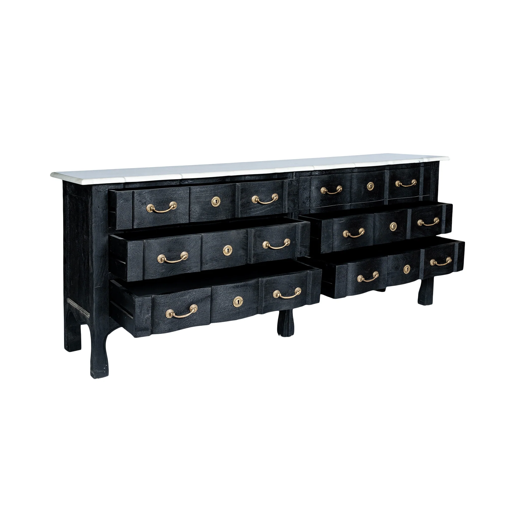 Serpentine 6 Drawer Dresser - Image 5