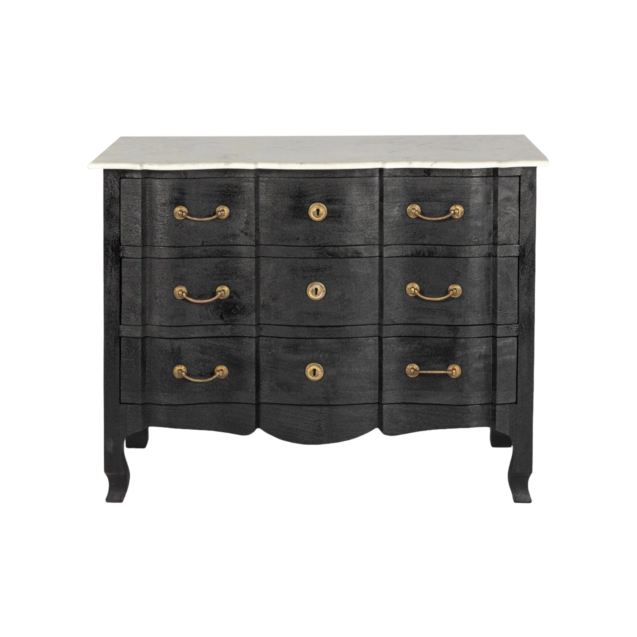 Serpentine Chest With Marble Top - Image 3