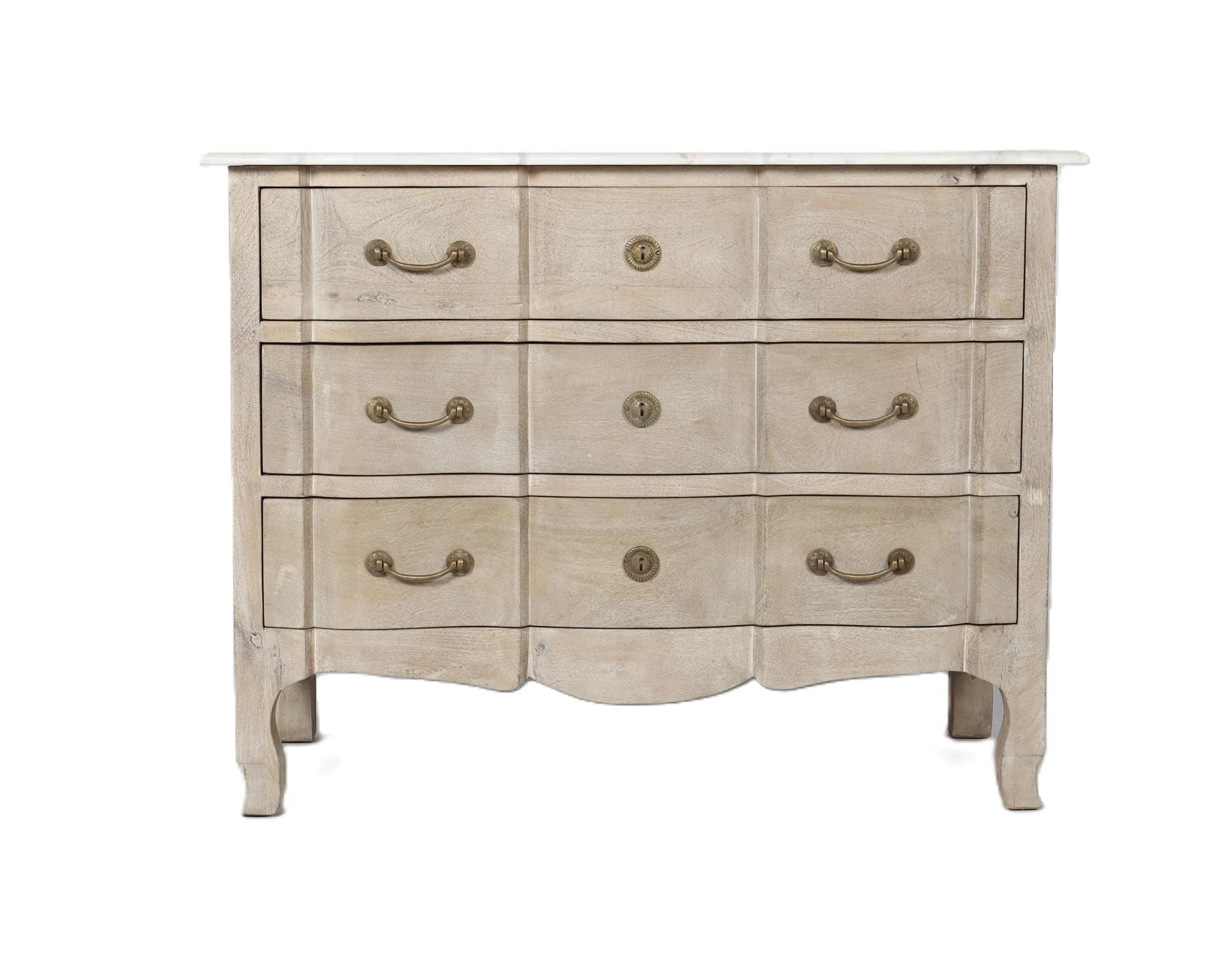 Serpentine Chest With Marble Top - Image 6