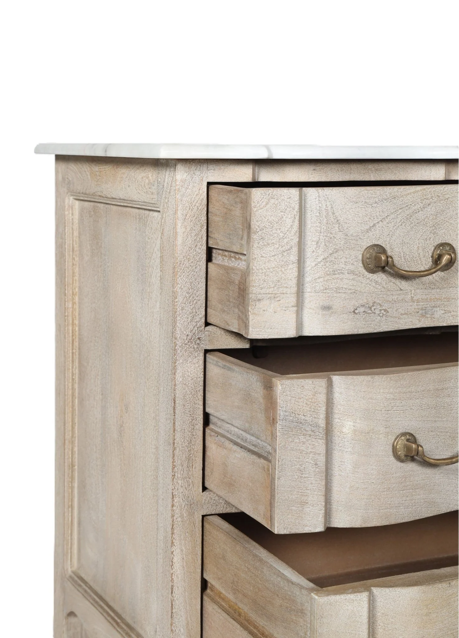 Serpentine Chest With Marble Top - Image 8