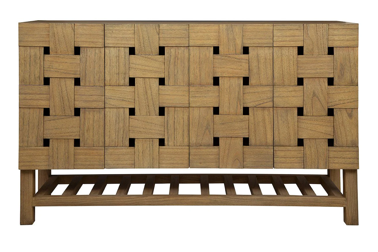 Sicilia Woven Wood Sideboard - Image 3