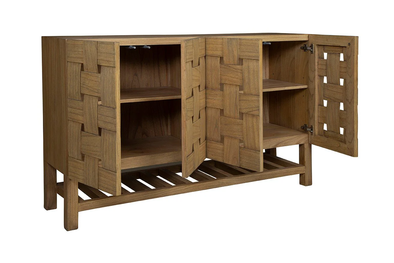 Sicilia Woven Wood Sideboard - Image 6