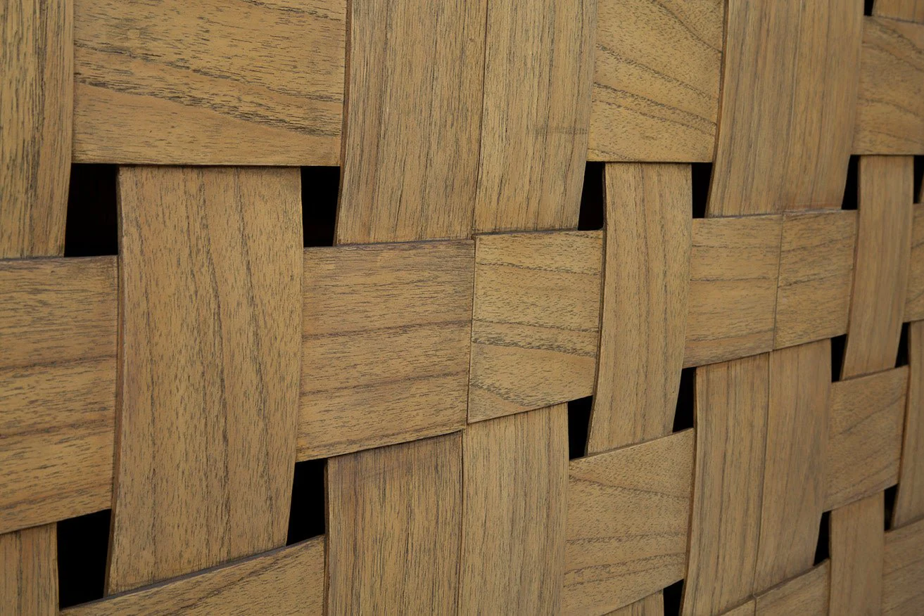 Sicilia Woven Wood Sideboard - Image 9