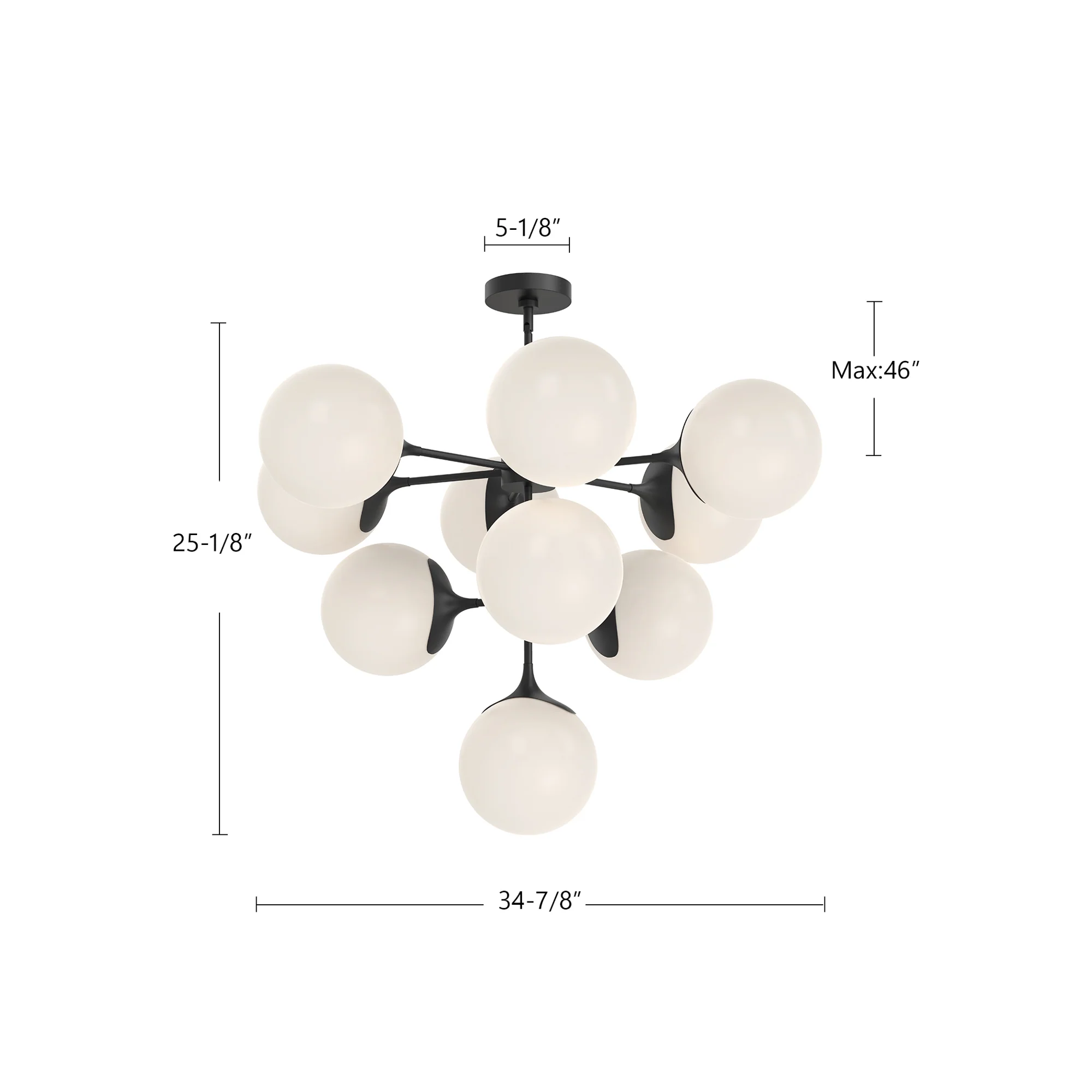 Solavane Opal 10-Light Chandelier - Image 4