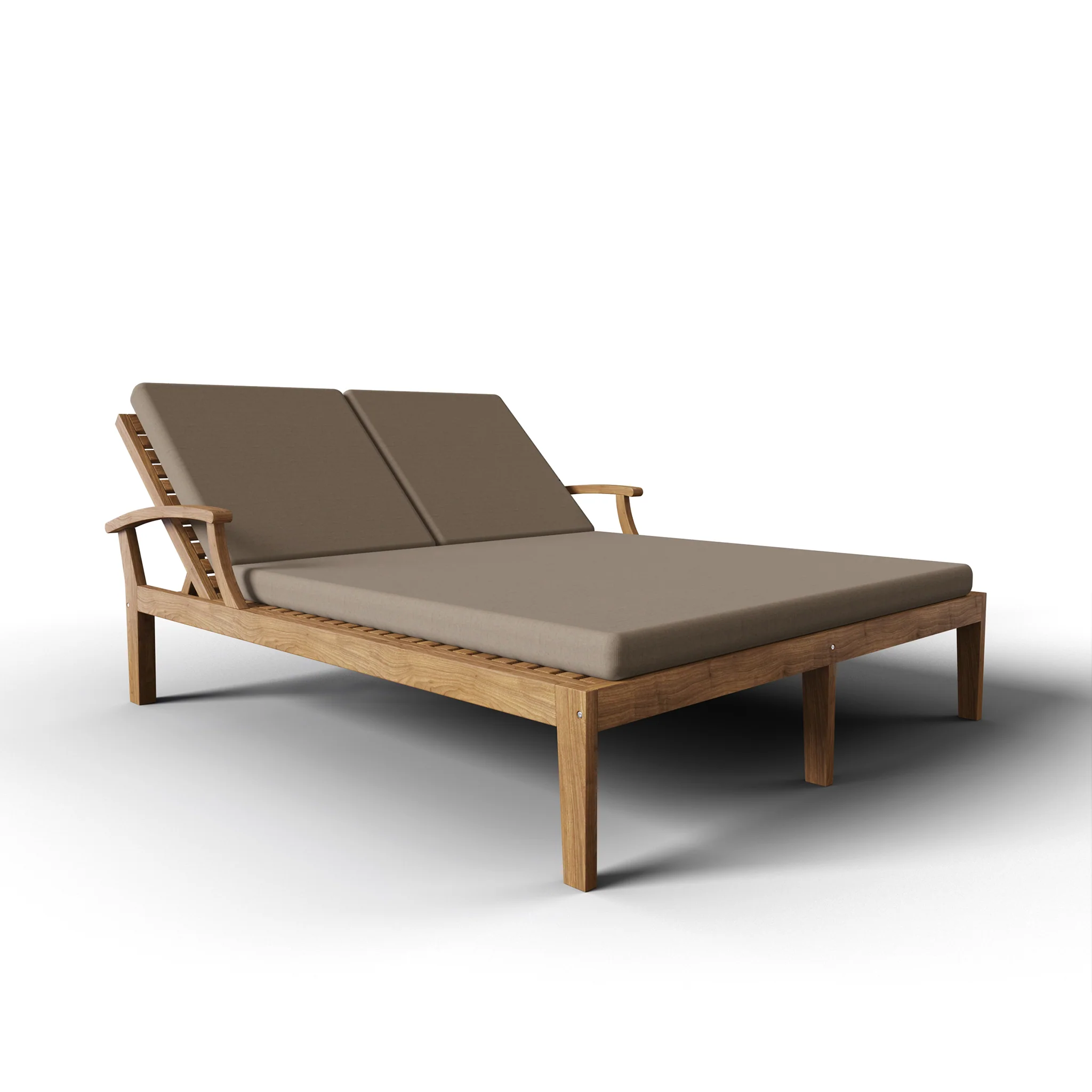 Solivane Teak Double Sunlounger