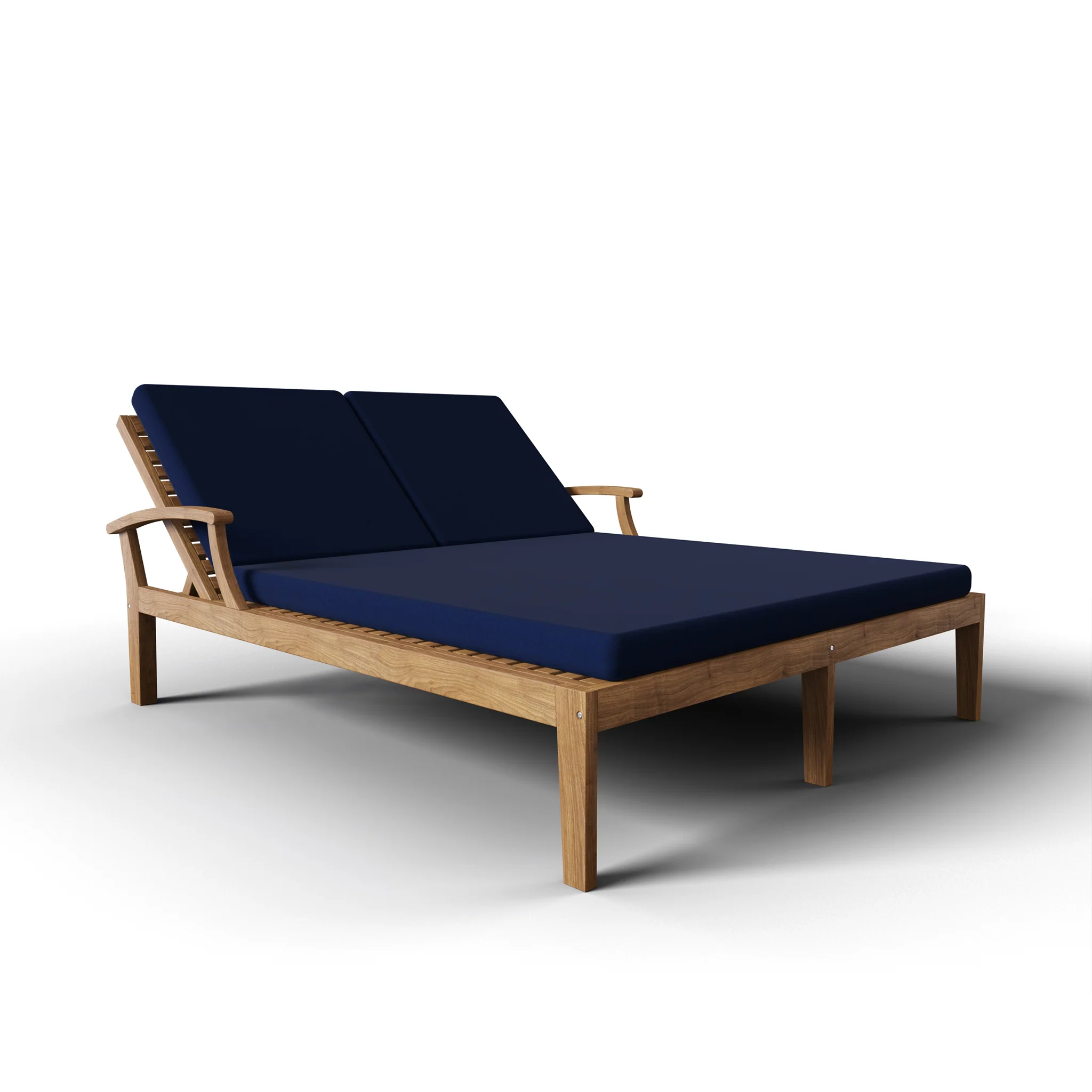 Solivane Teak Double Sunlounger - Image 13