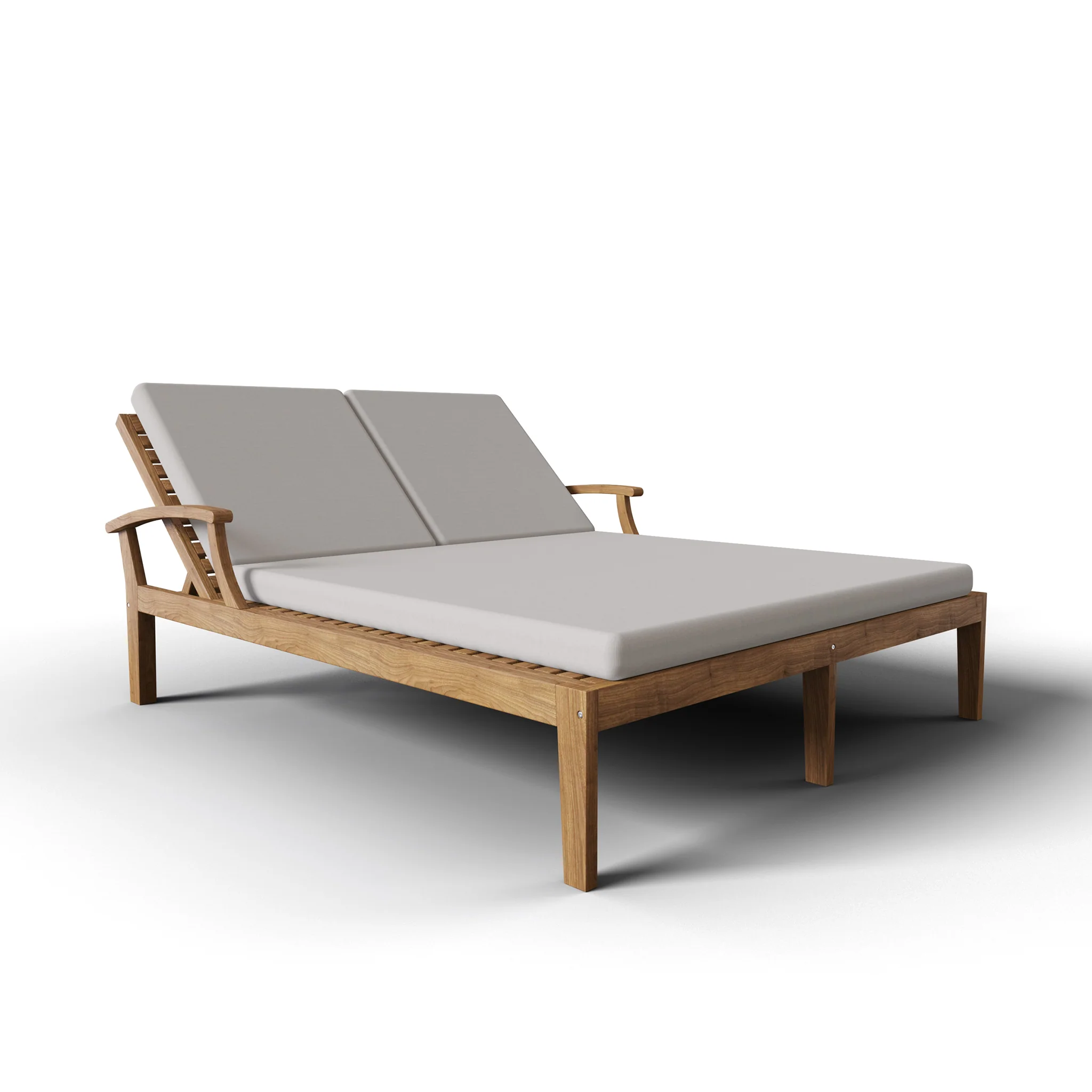 Solivane Teak Double Sunlounger - Image 19