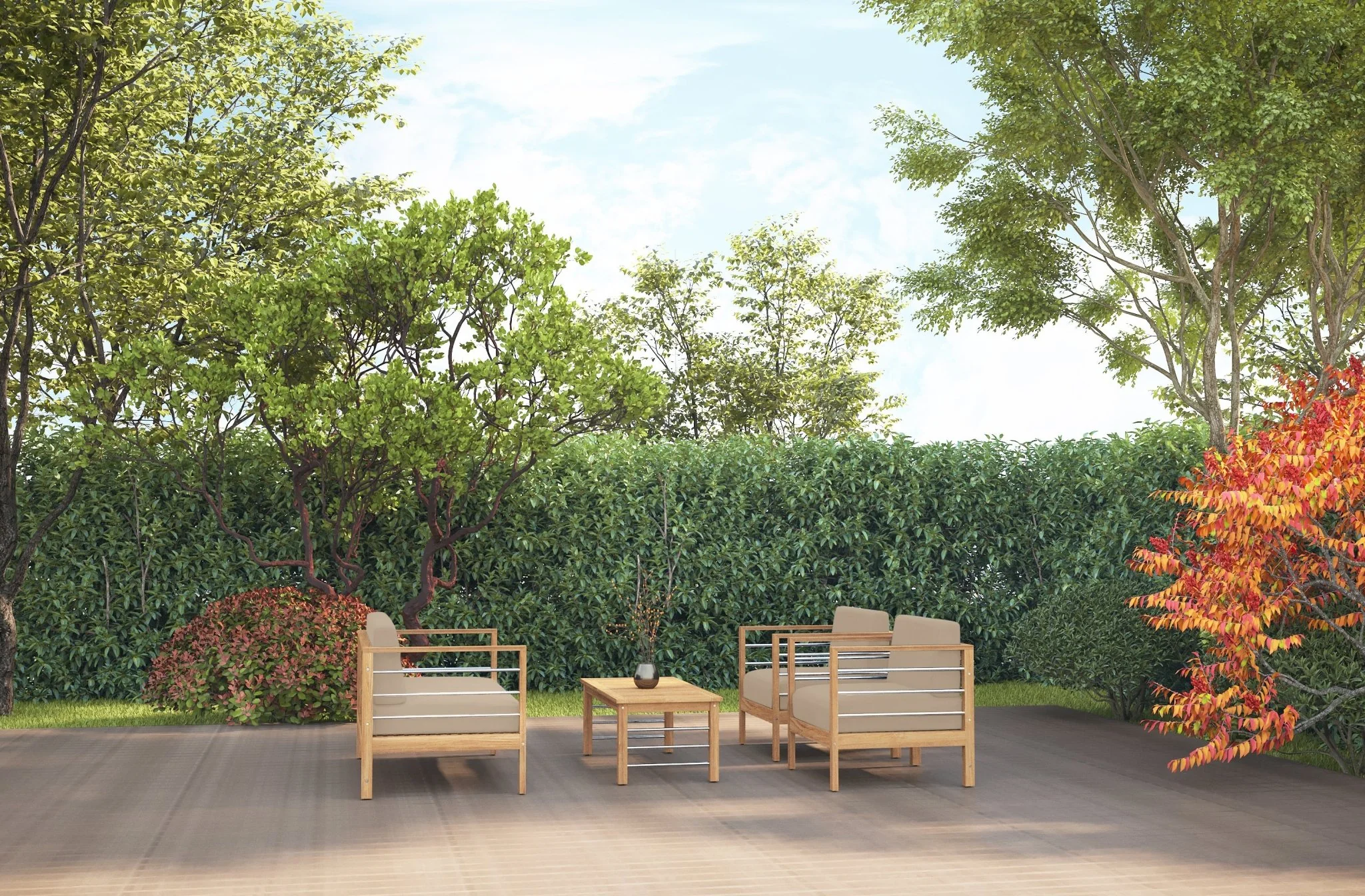 Solmara Teak Loveseat - Image 2
