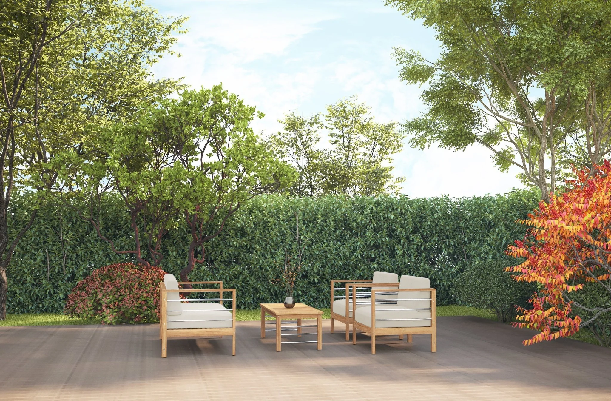 Solmara Teak Loveseat - Image 34