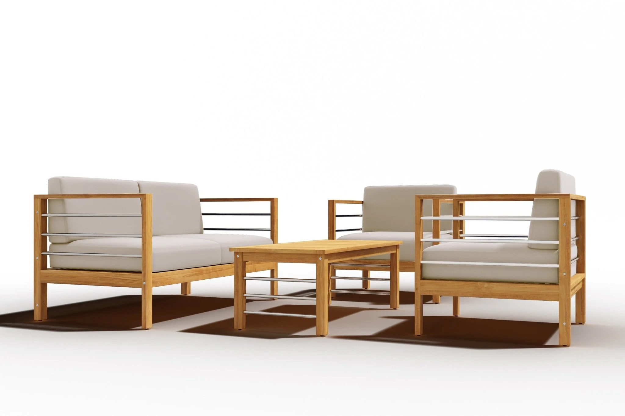 Solmara Teak Loveseat - Image 36