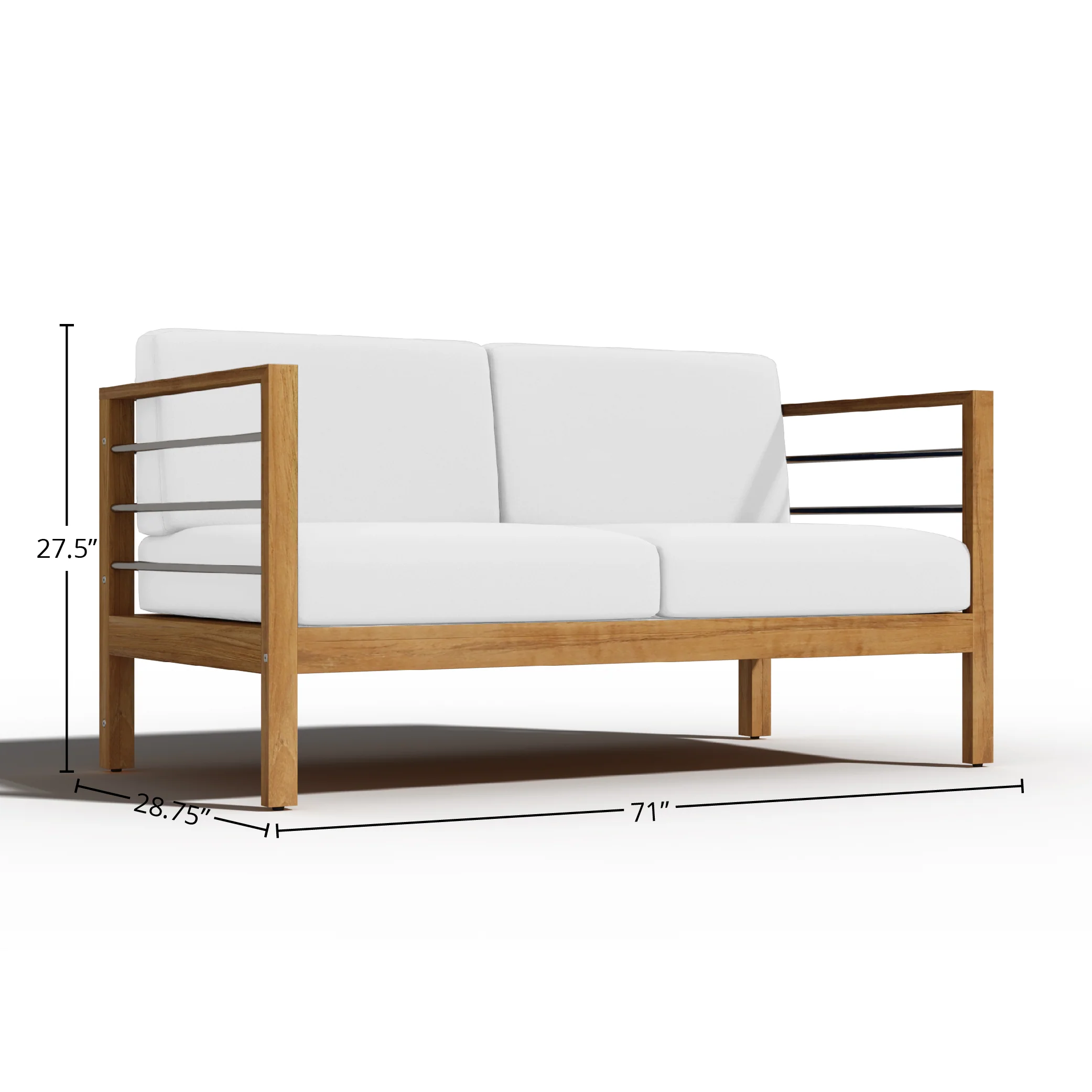 Solmara Teak Loveseat - Image 46