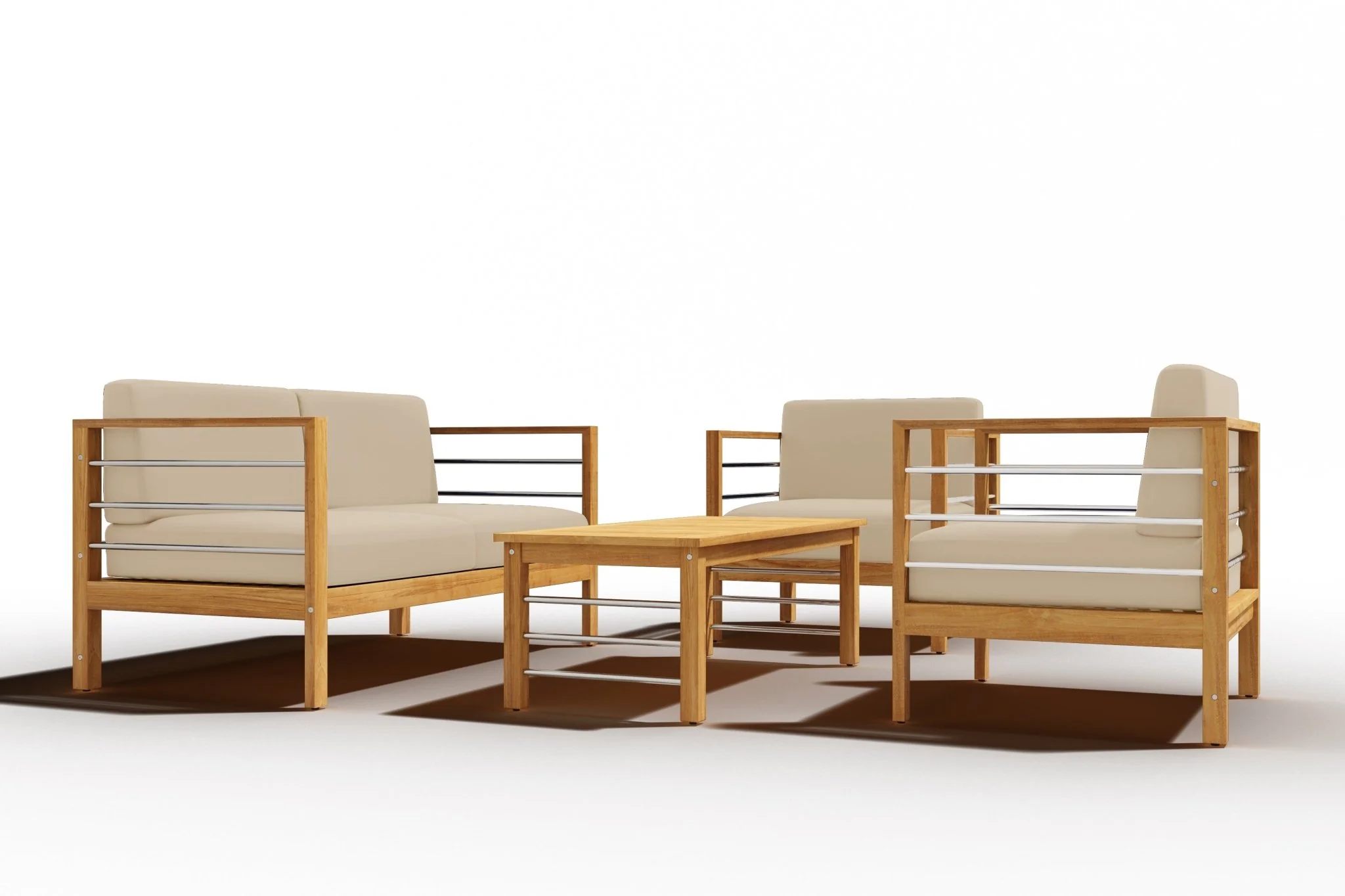 Solmara Teak Loveseat - Image 7