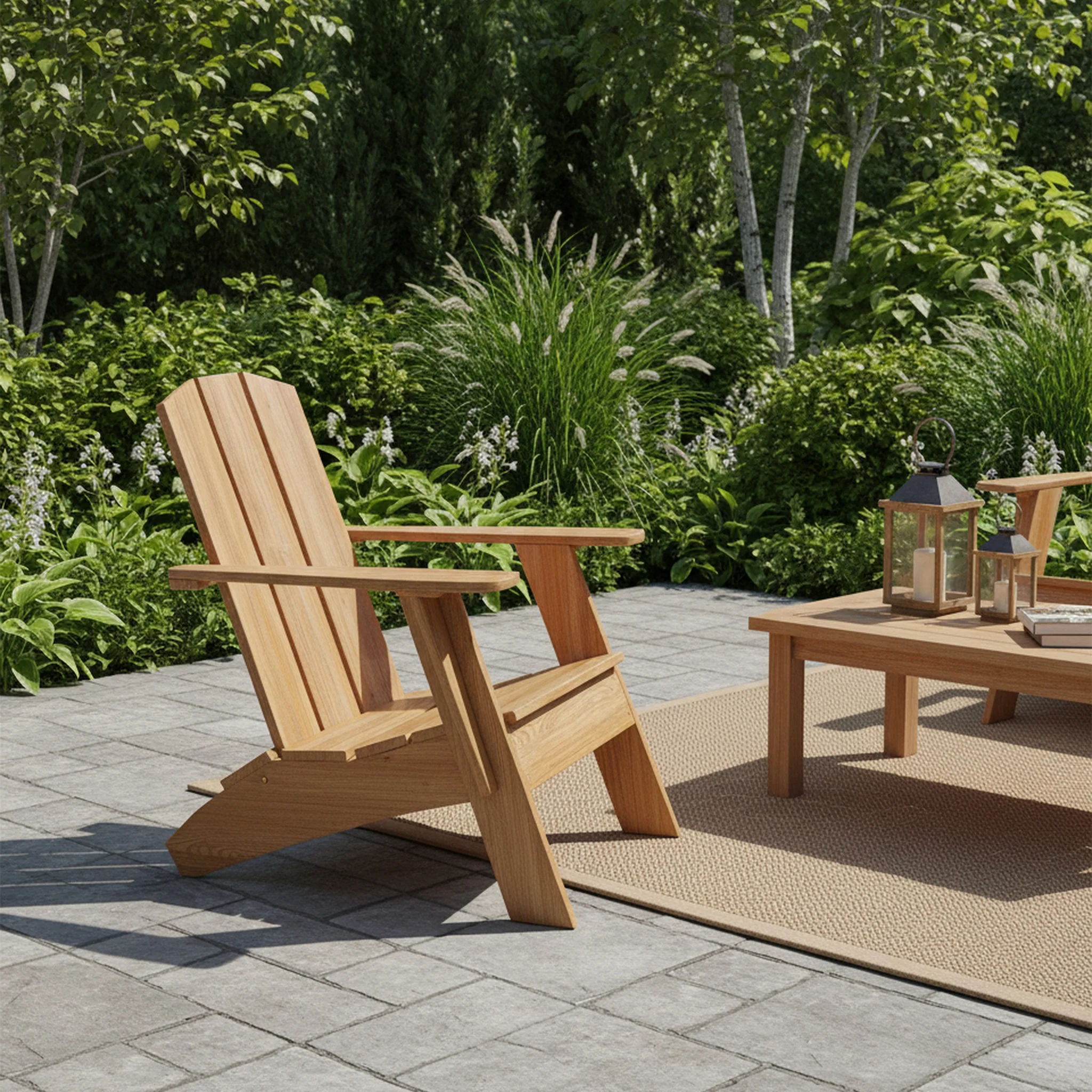 Solmere Teak Adirondack Chair - Image 2