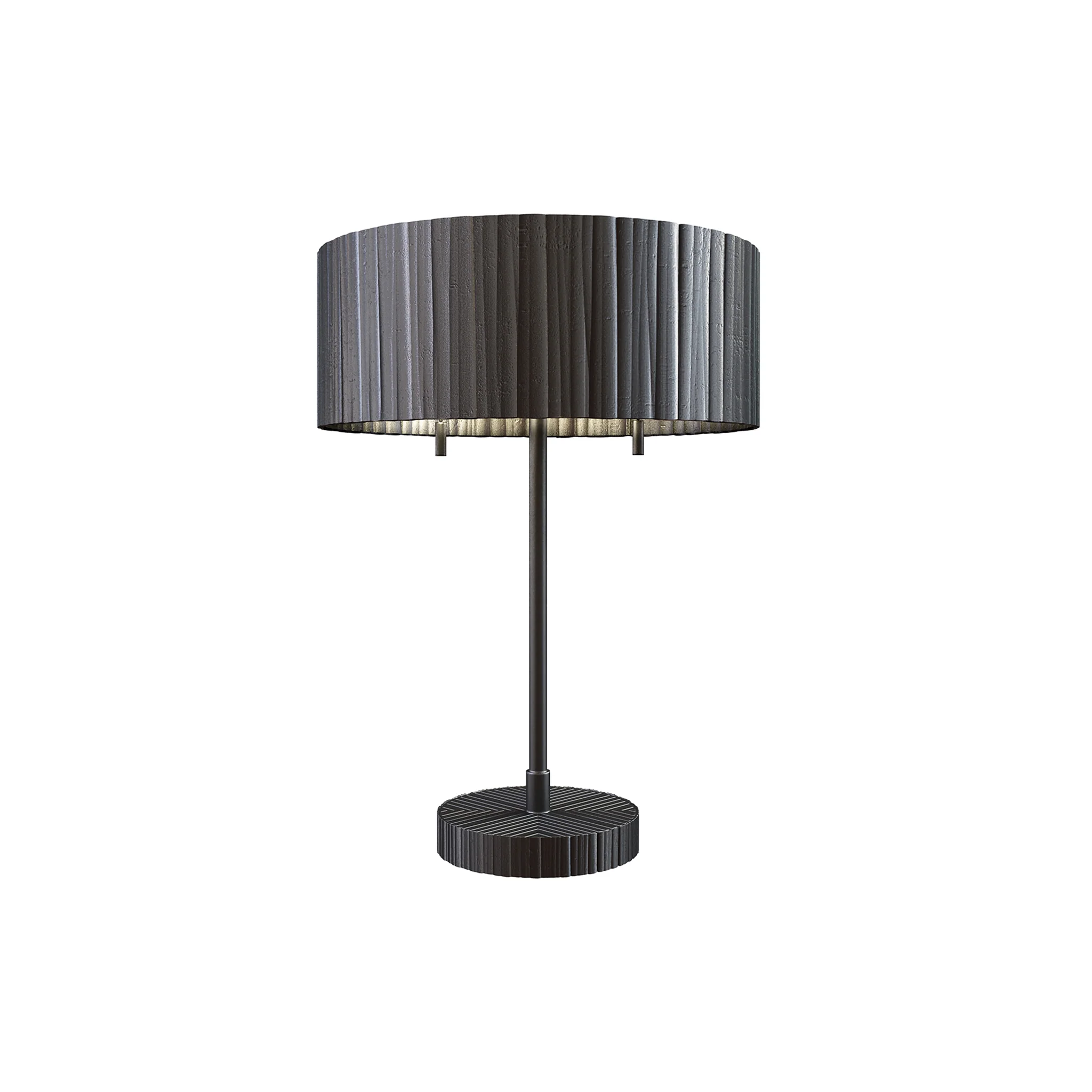 Solvane Ebony Fluted Lamp