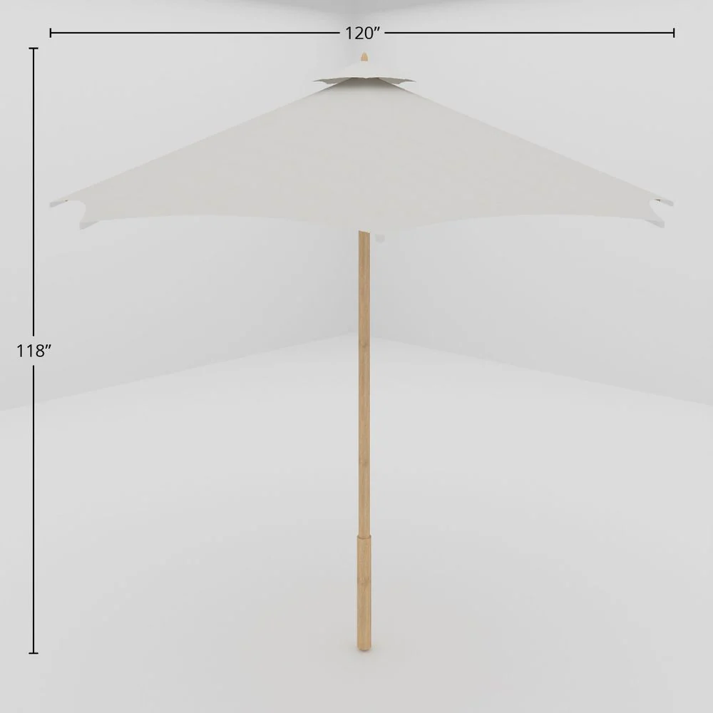 Solvienne Teak Patio Umbrella - Image 3