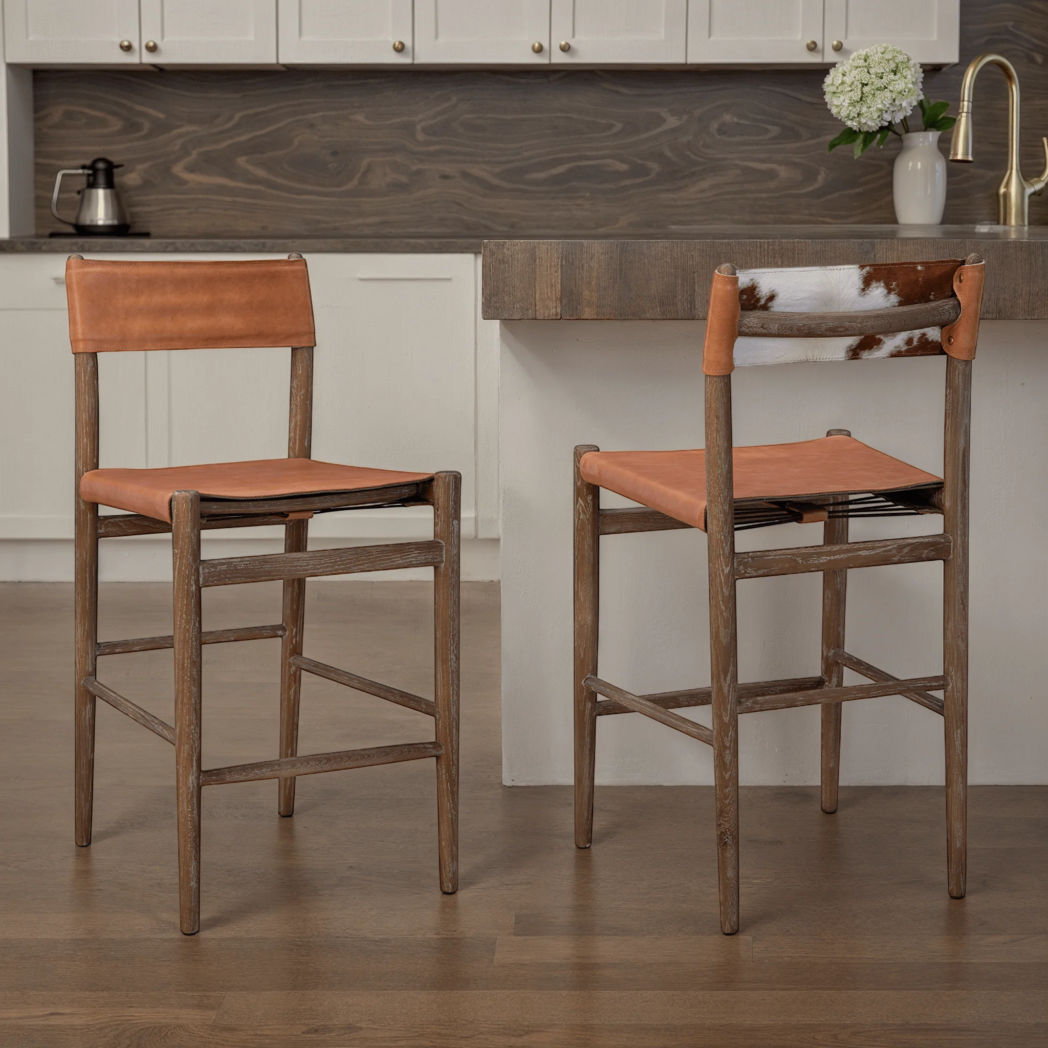 Sorrento Leather Counter Stool - Image 2