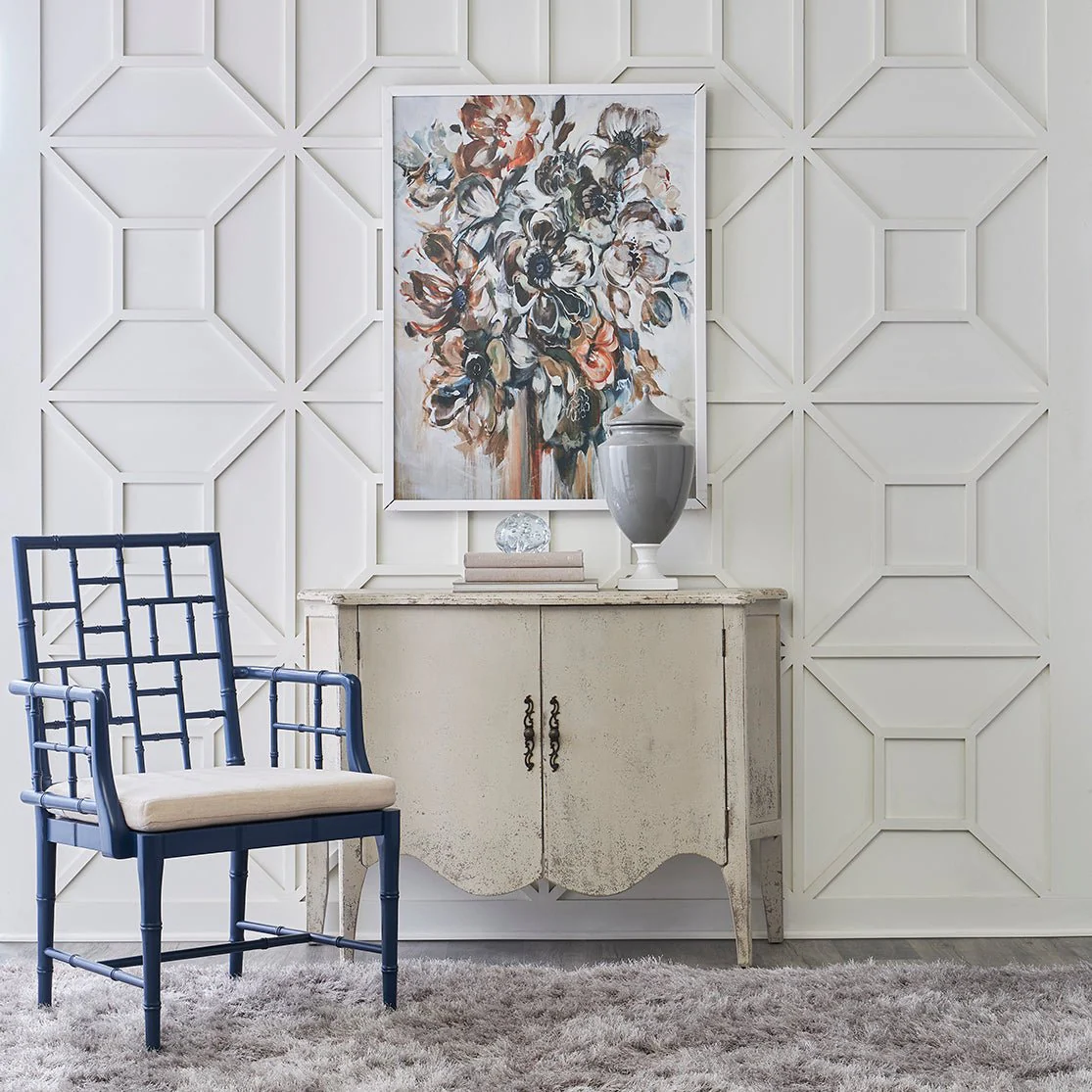 Square Chippendale Bamboo-Look Chair