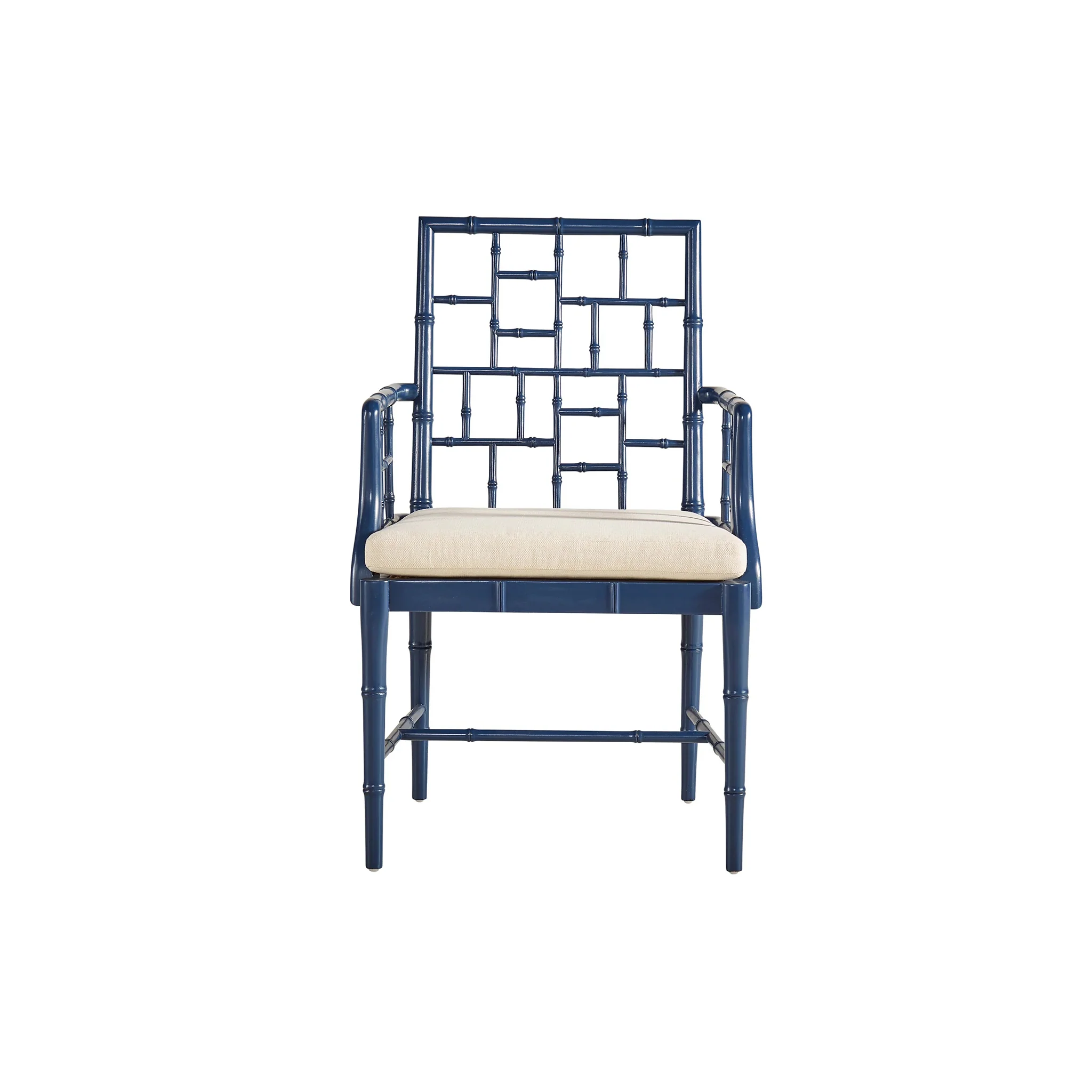 Square Chippendale Bamboo-Look Chair - Image 3