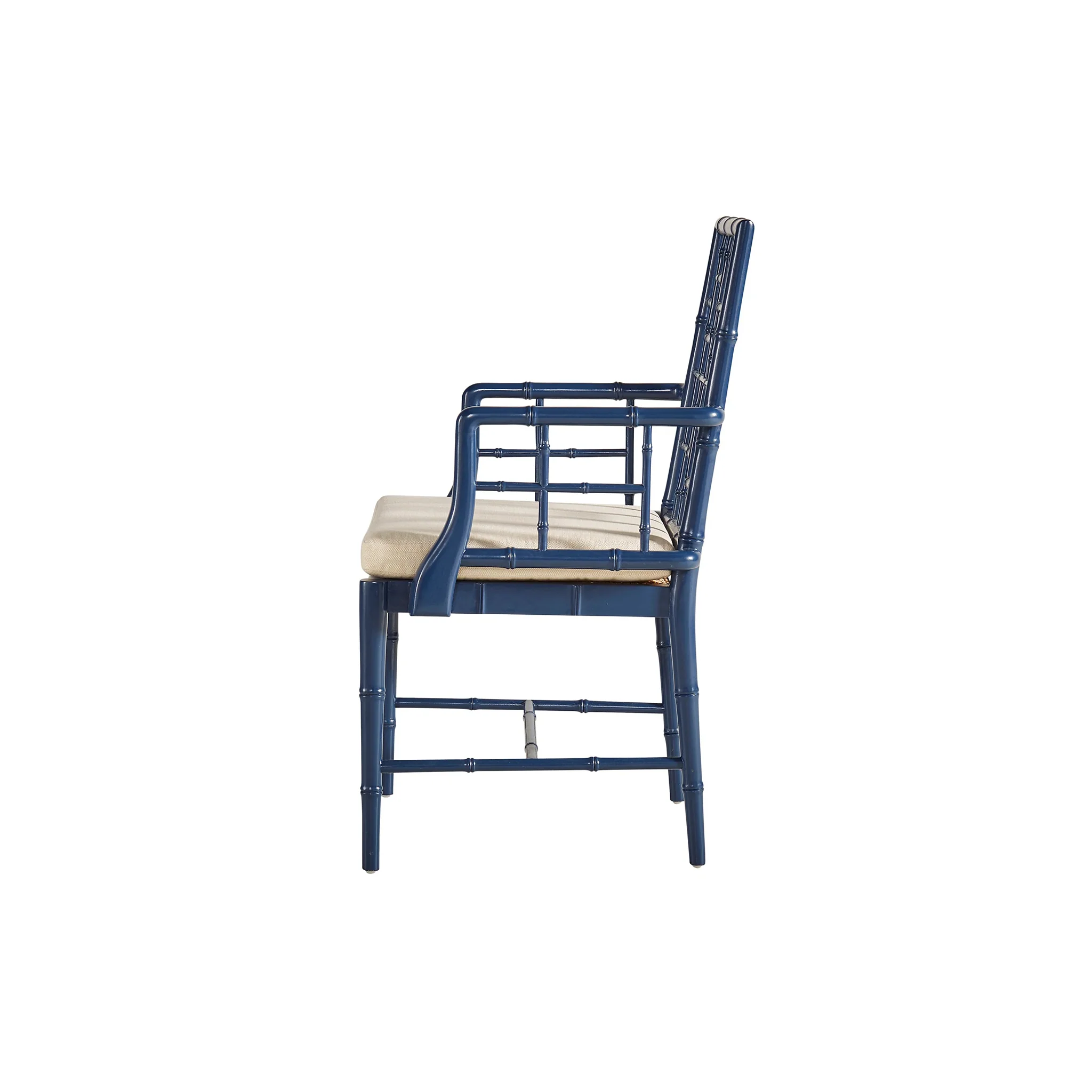 Square Chippendale Bamboo-Look Chair - Image 4